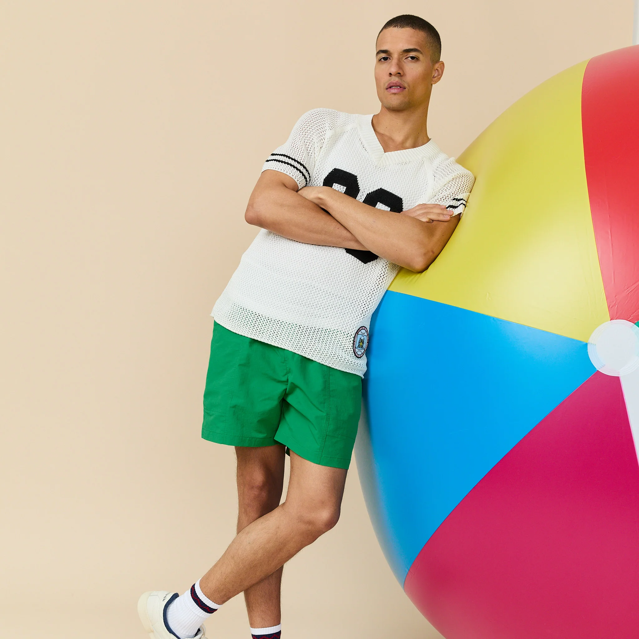 Rip Stop Nylon Draw Shorts Bright Green - Image 6