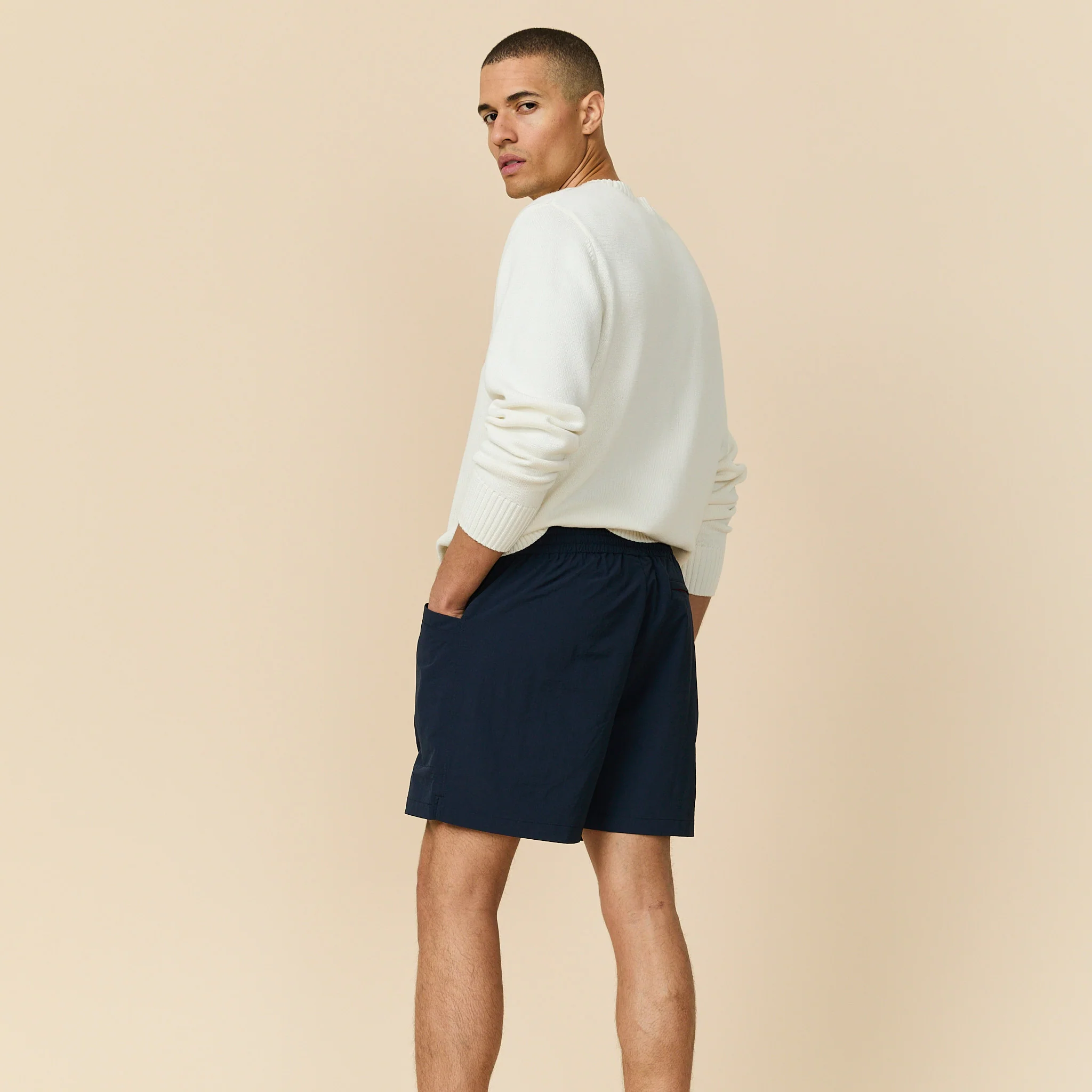Men's Rip Stop Nylon Draw Shorts Classic Navy - Image 5