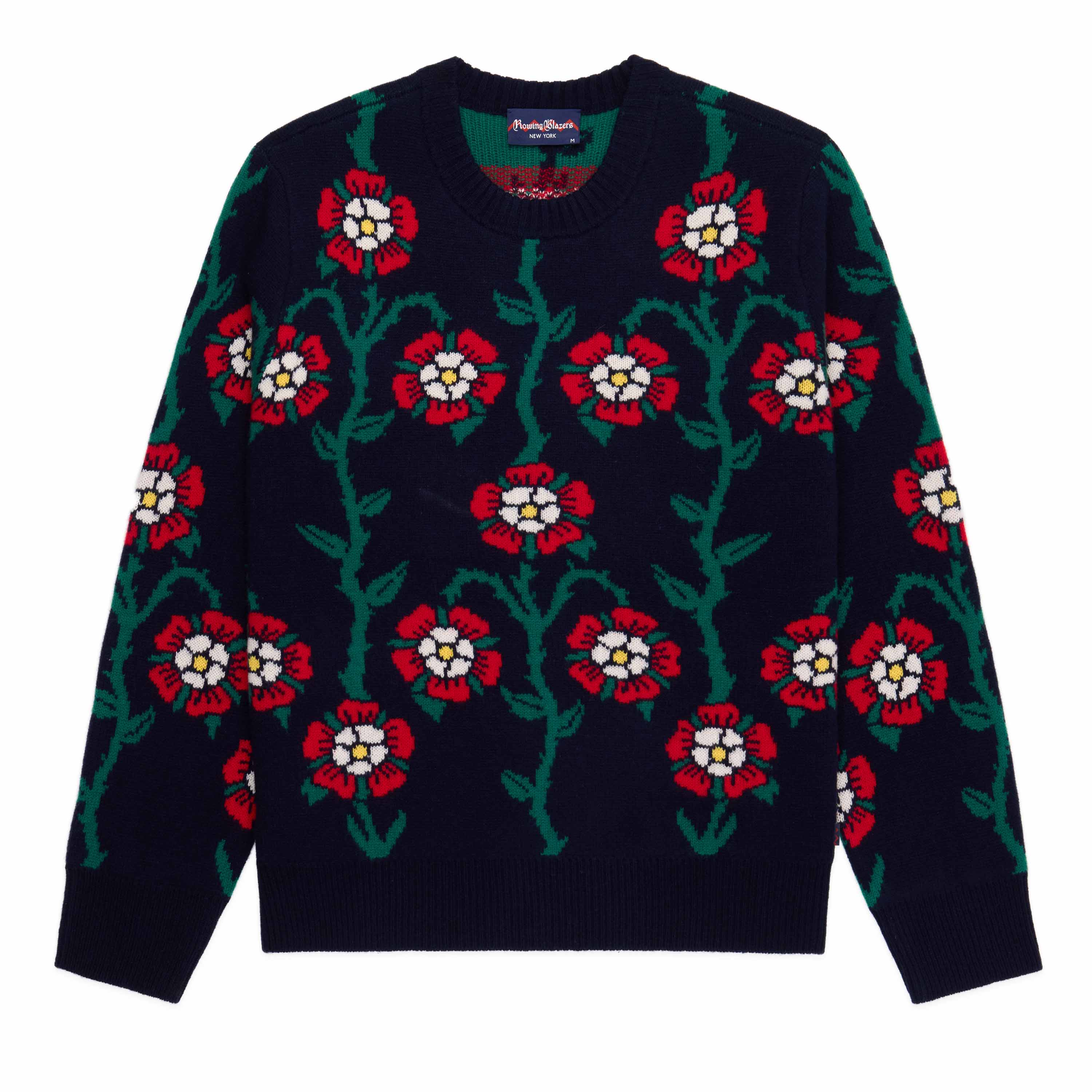 Roses Sweater Navy Multi - Image 7
