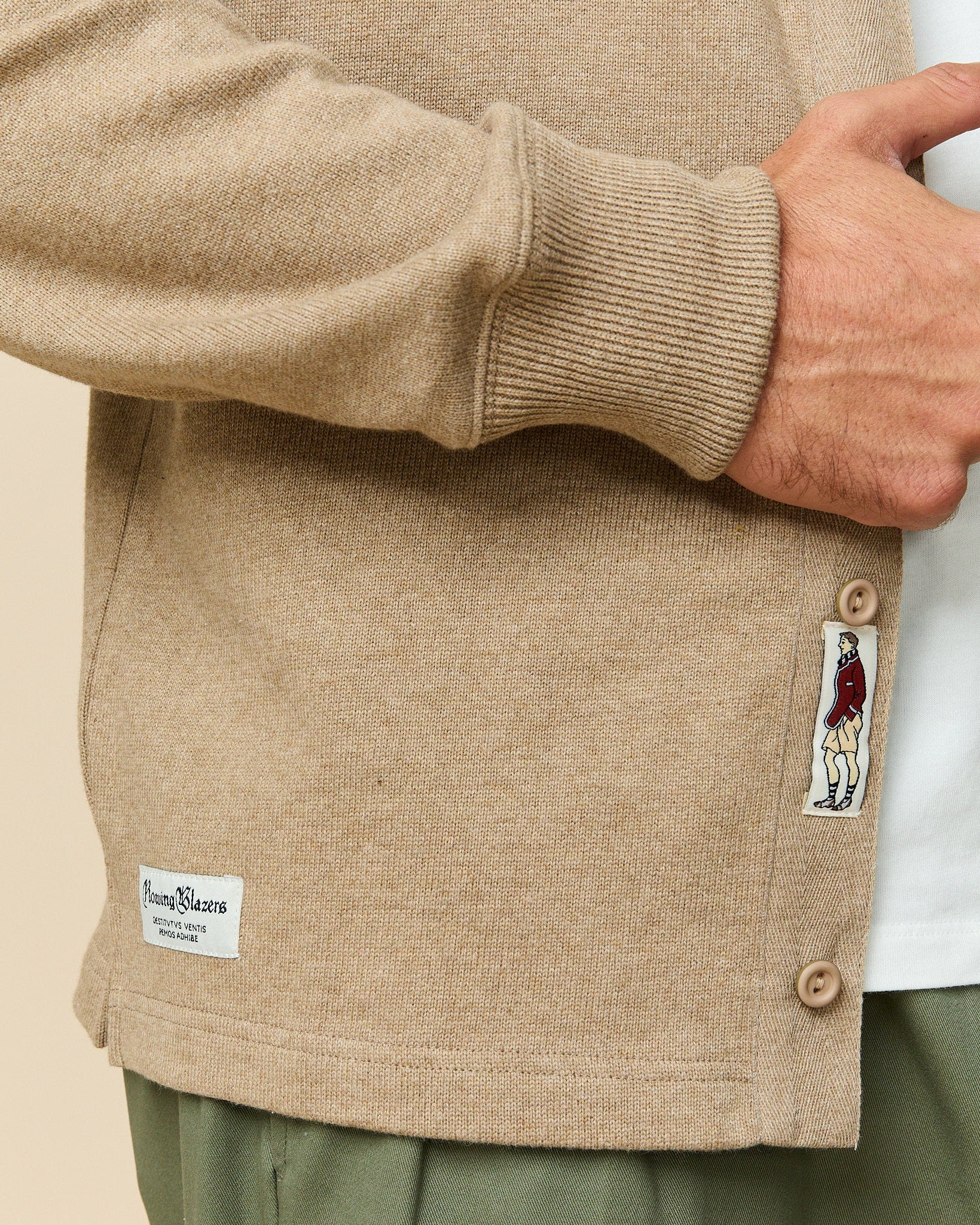 Rugby Overshirt Khaki - Image 4