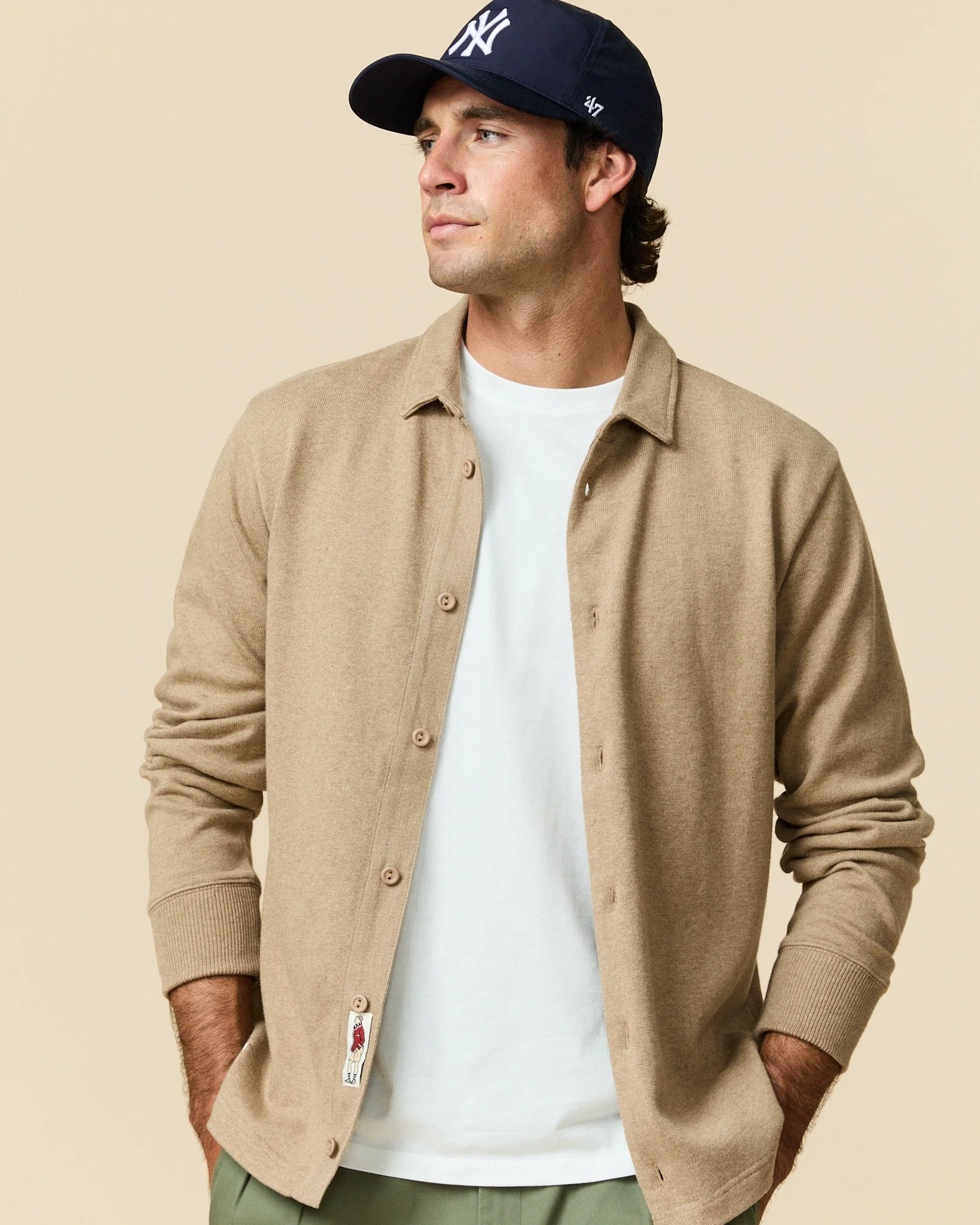 Rugby Overshirt Khaki - Image 5