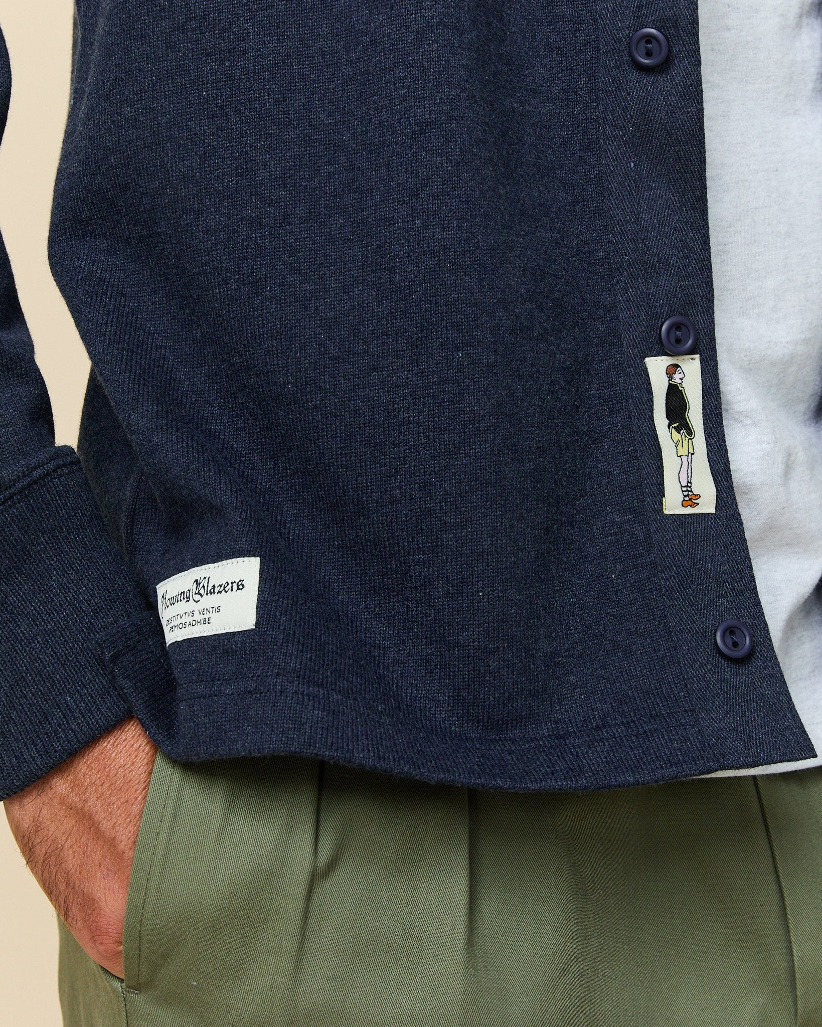 Rugby Overshirt Navy - Image 4