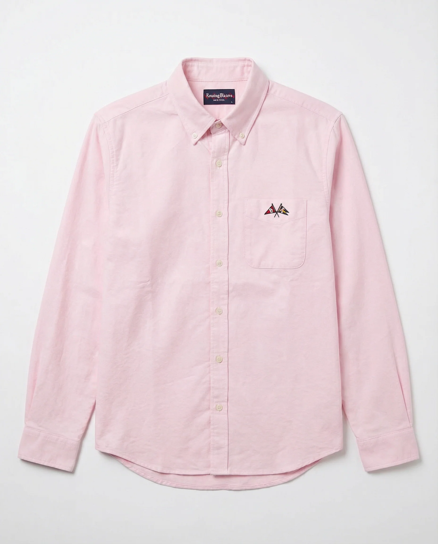 Men's Solid Oxford Shirt Pink - Image 5