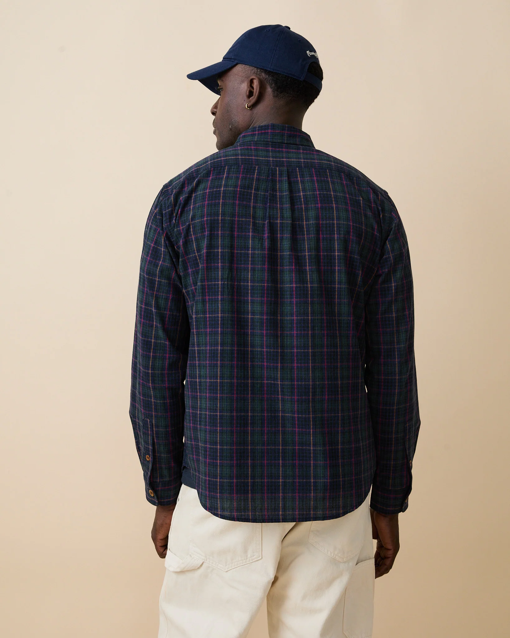 Men's Spring Plaid Shirt Evergreen Cotton Plaid - Image 8