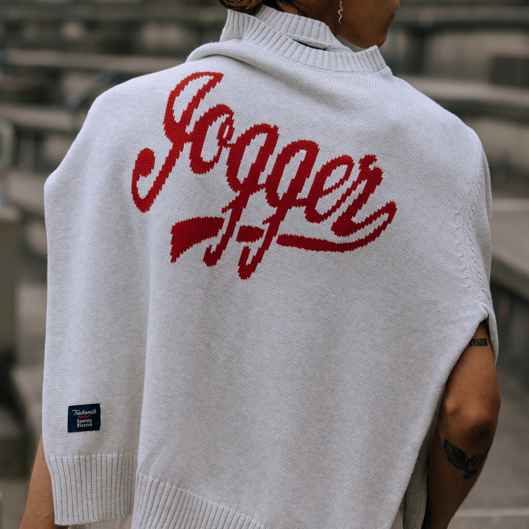 Tracksmith Cotton Jogger Sweater Heather Natural - Image 7
