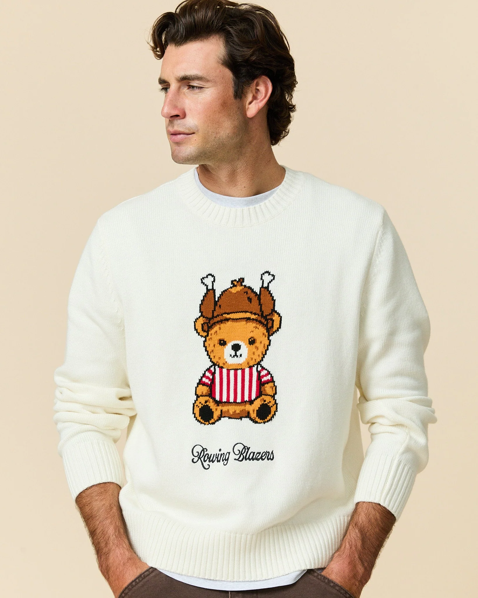 Turkey Bear Cashmere Sweater Cream