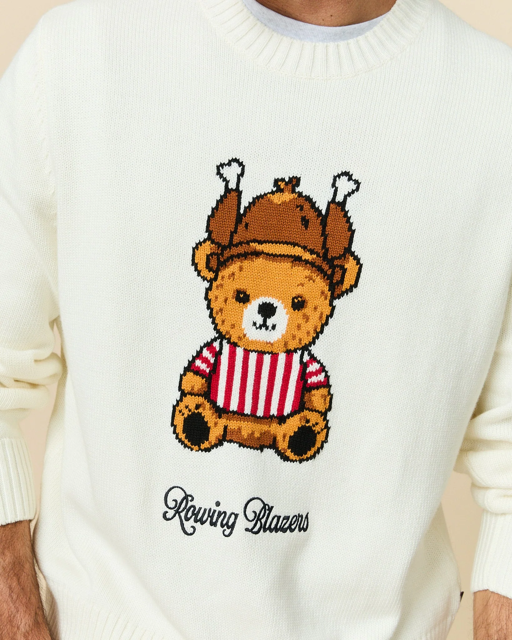 Turkey Bear Cashmere Sweater Cream - Image 2