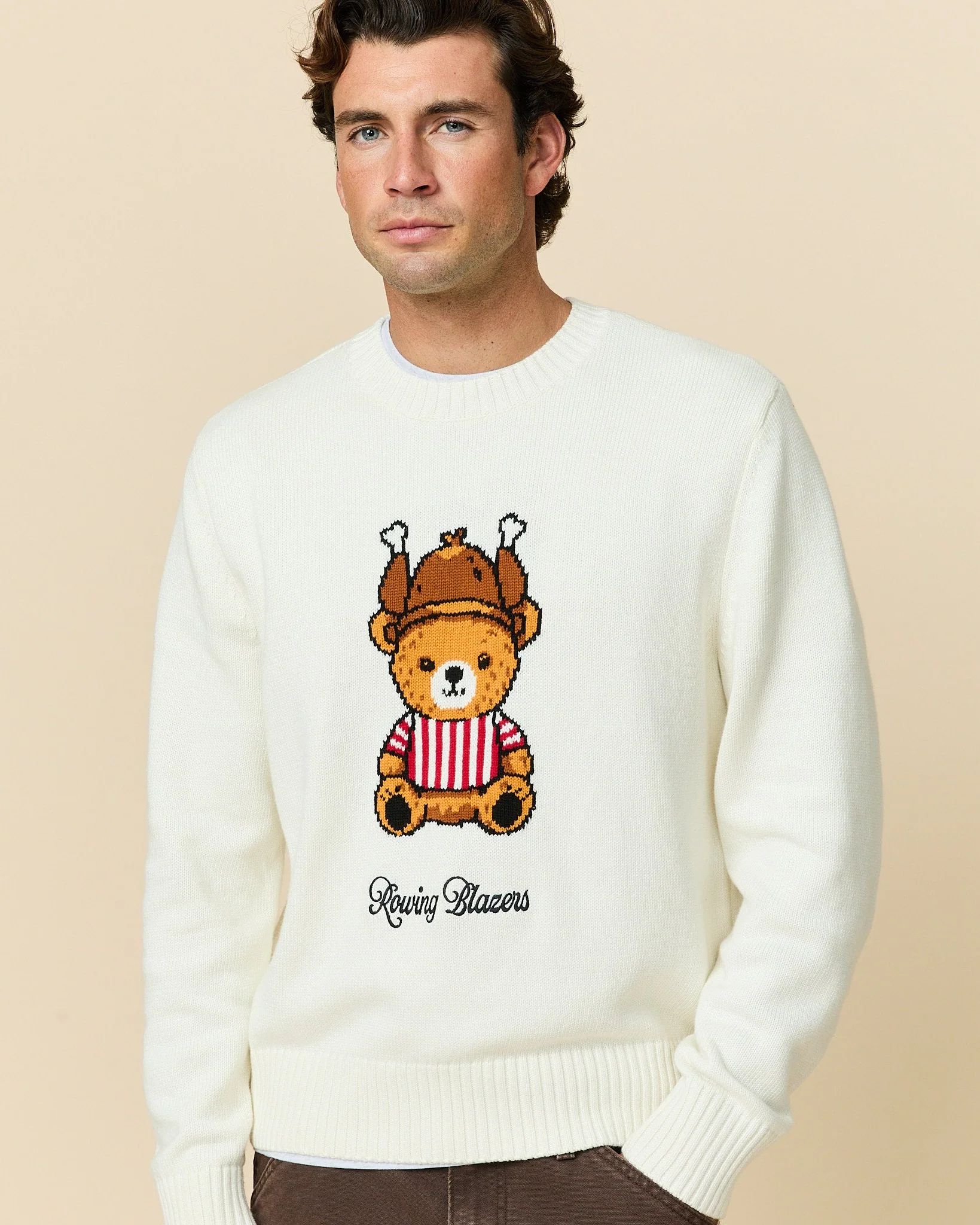 Turkey Bear Cashmere Sweater Cream - Image 4