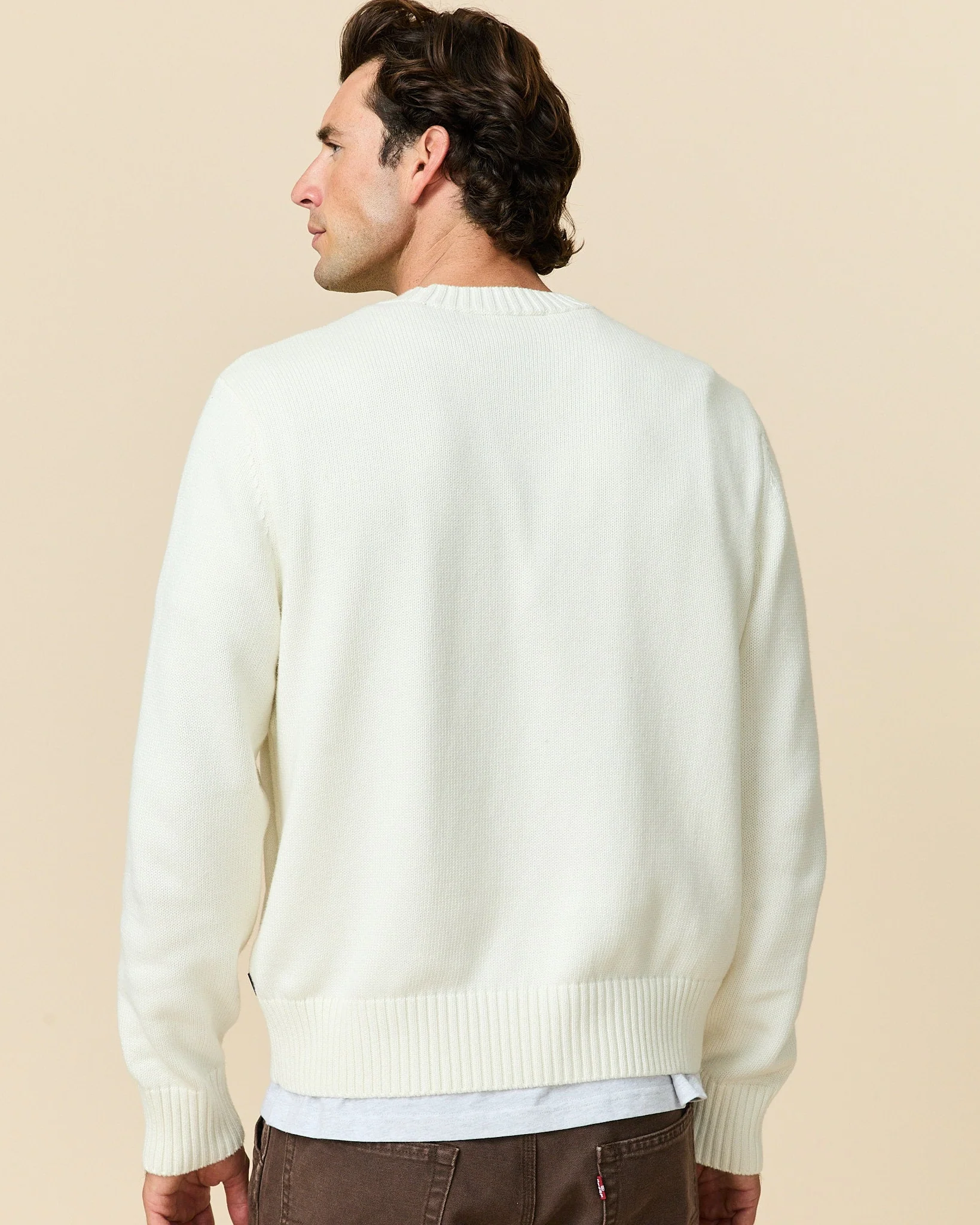 Turkey Bear Cashmere Sweater Cream - Image 5