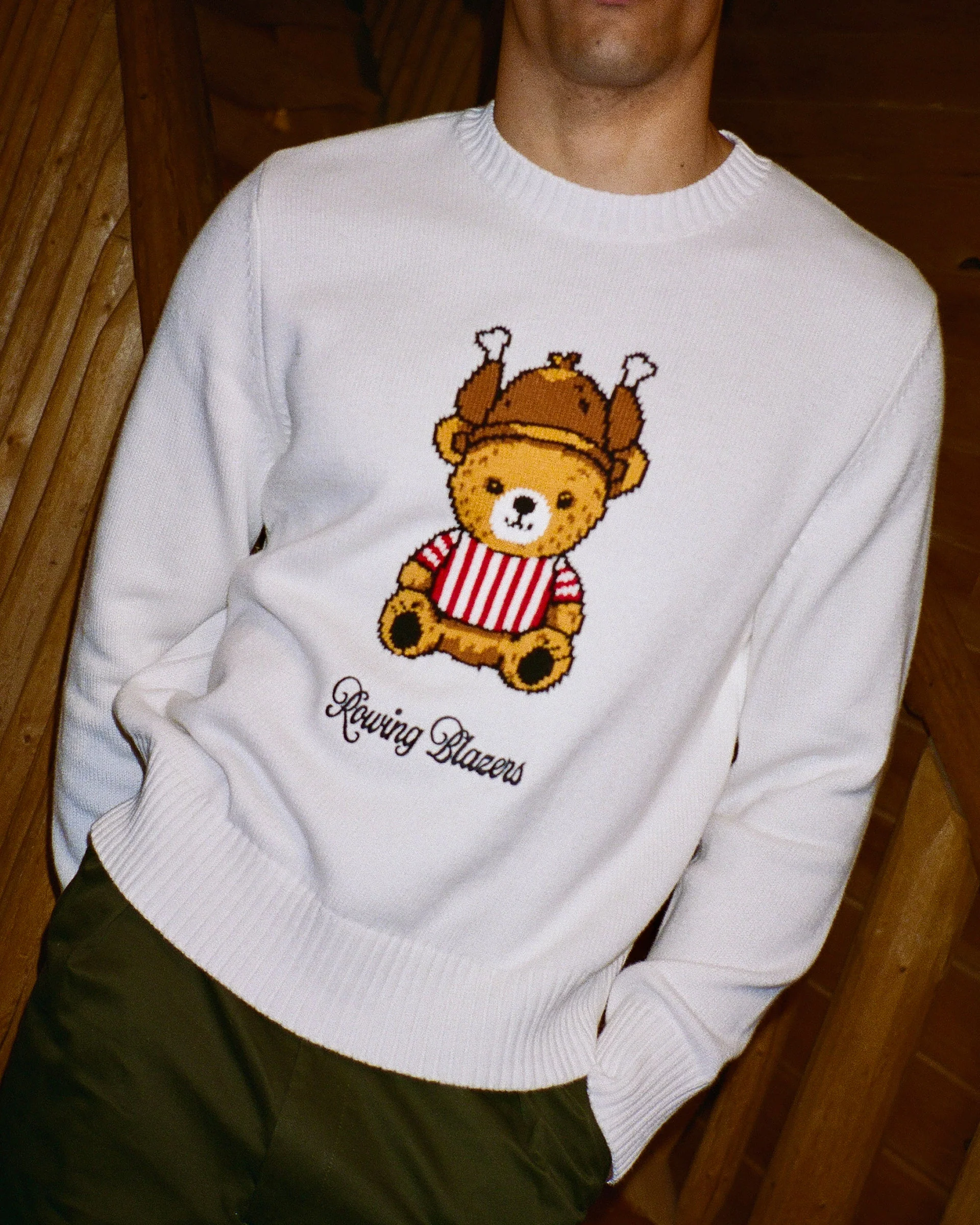 Turkey Bear Cashmere Sweater Cream - Image 6