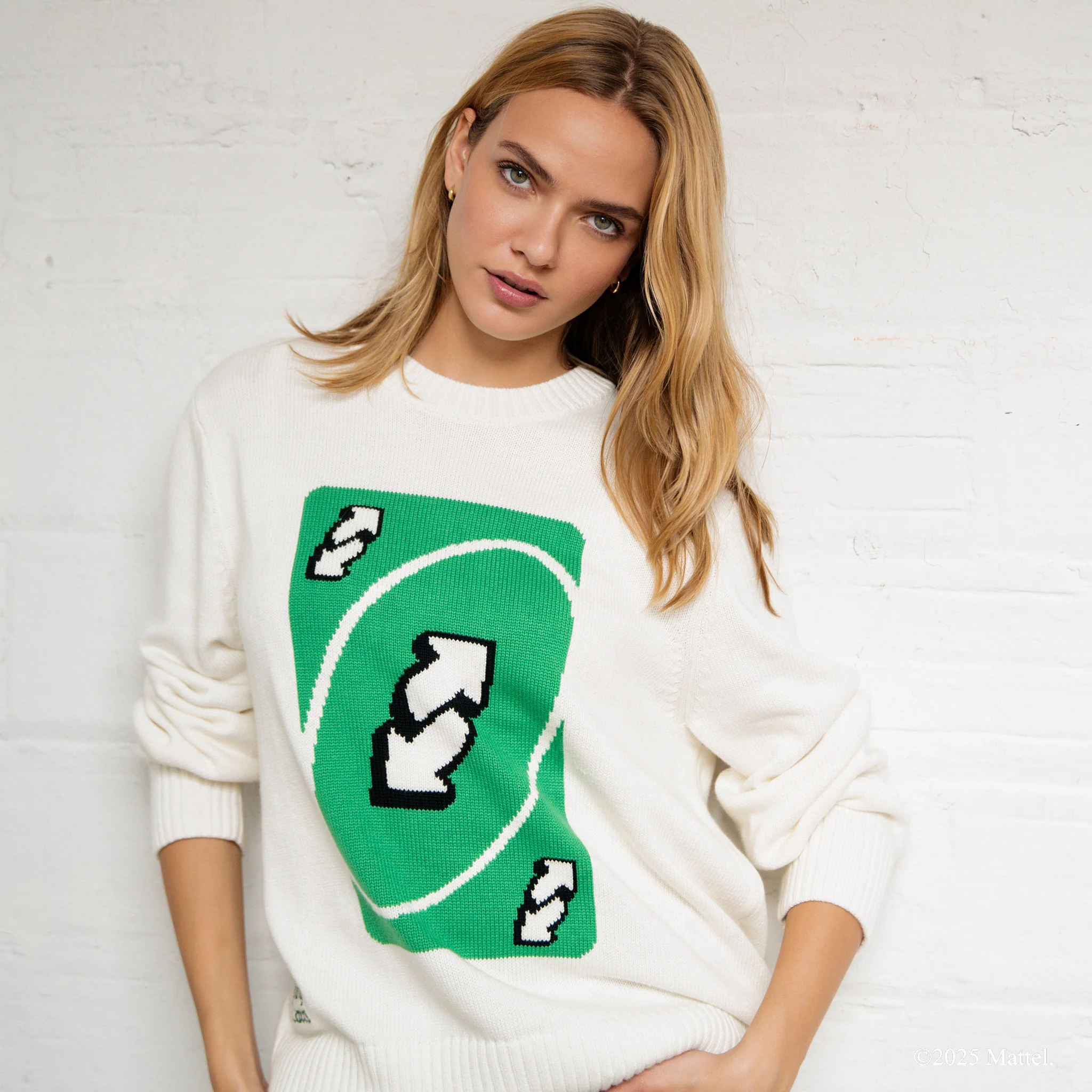 Men's UNO™ Reverse Cotton Cashmere Sweater Cream - Image 11