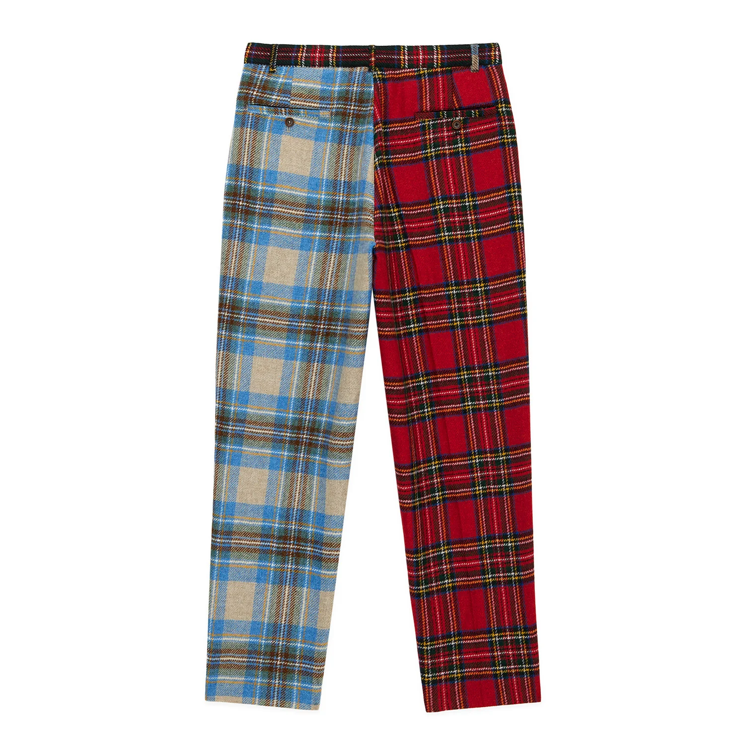 Men's Wool Tartan Relaxed Pleated Pant Cocktail Holiday - Image 3