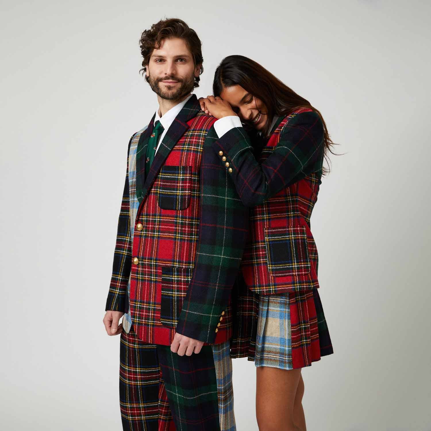 Men's Wool Tartan Relaxed Pleated Pant Cocktail Holiday - Image 6