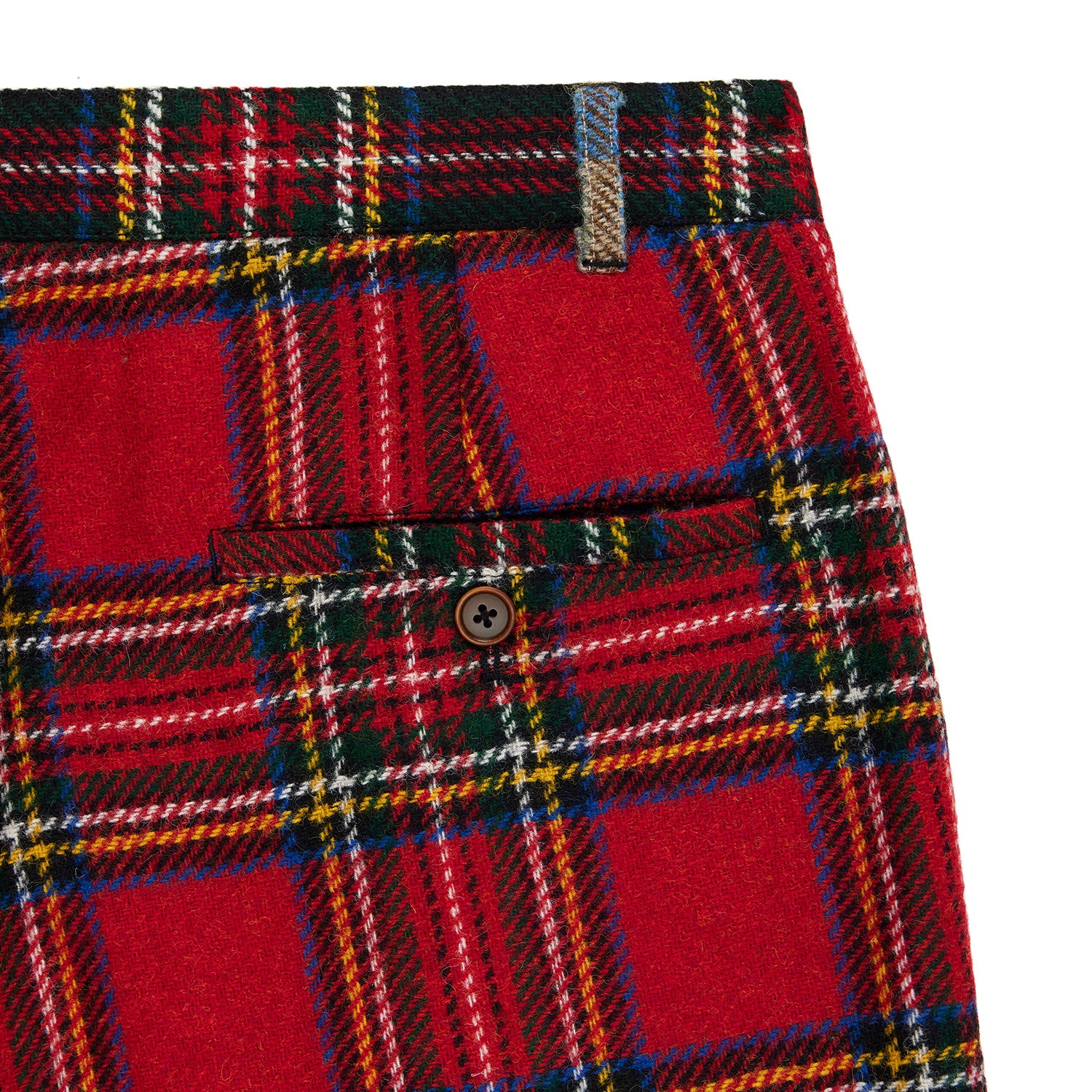 Men's Wool Tartan Relaxed Pleated Pant Cocktail Holiday - Image 9