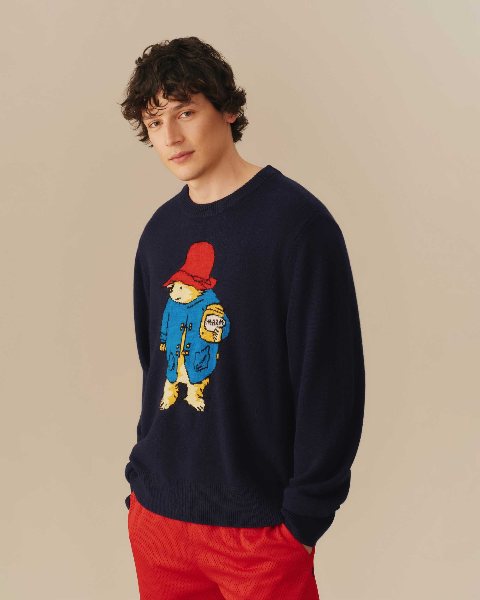 Paddington Bear Cashmere Sweater Navy - Image 3