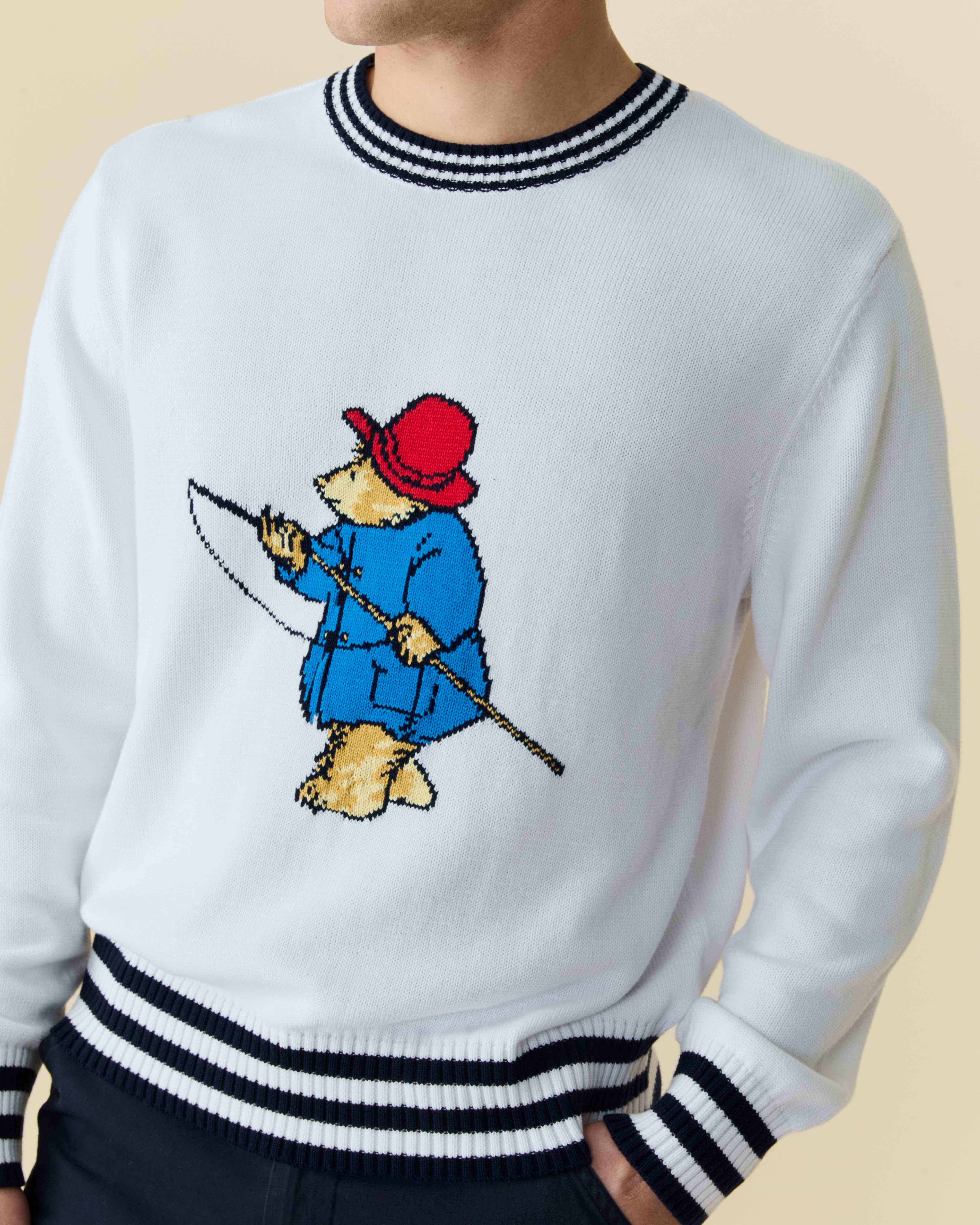 Paddington Fishing Cotton Sweater White - Image 2
