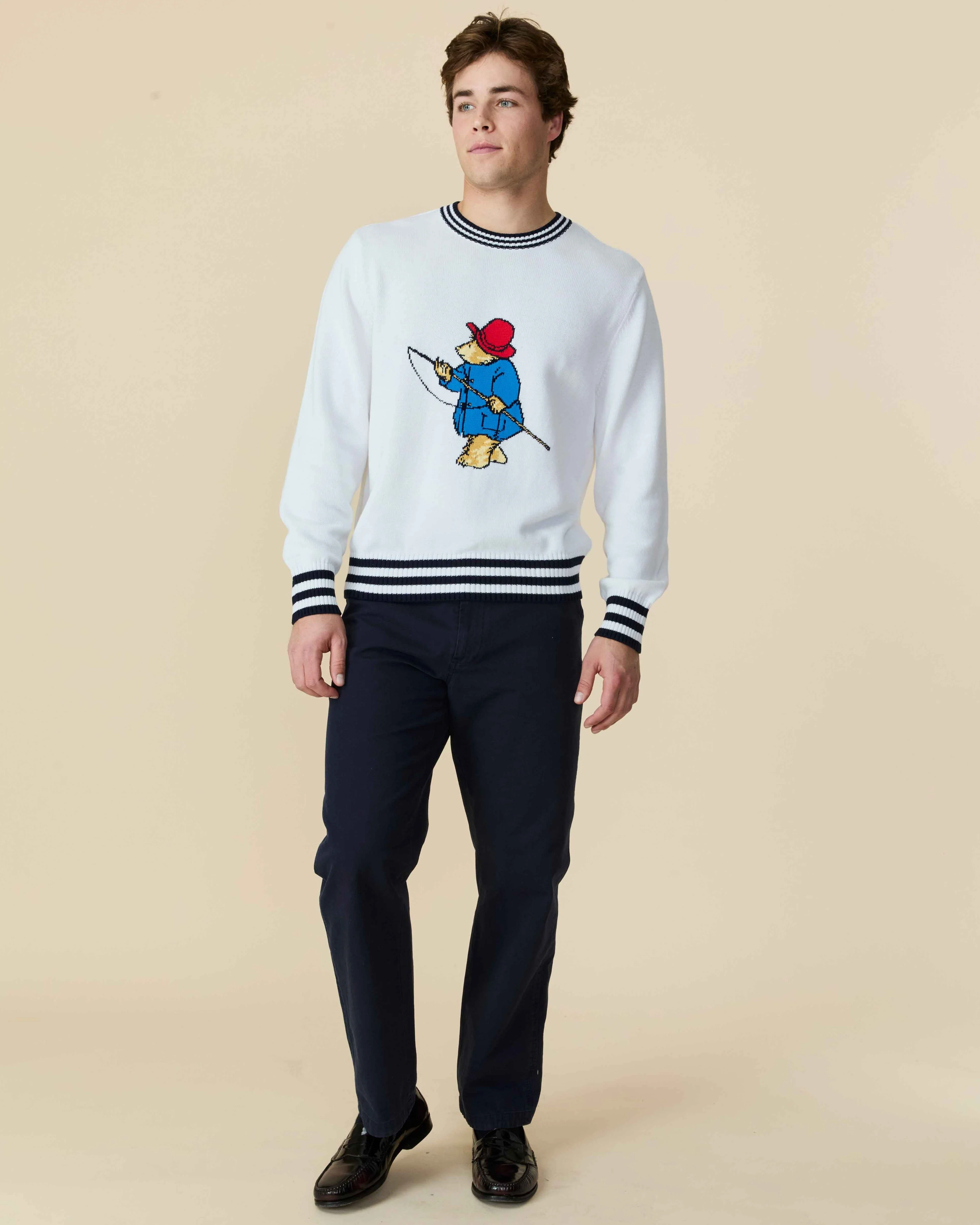 Paddington Fishing Cotton Sweater White - Image 4