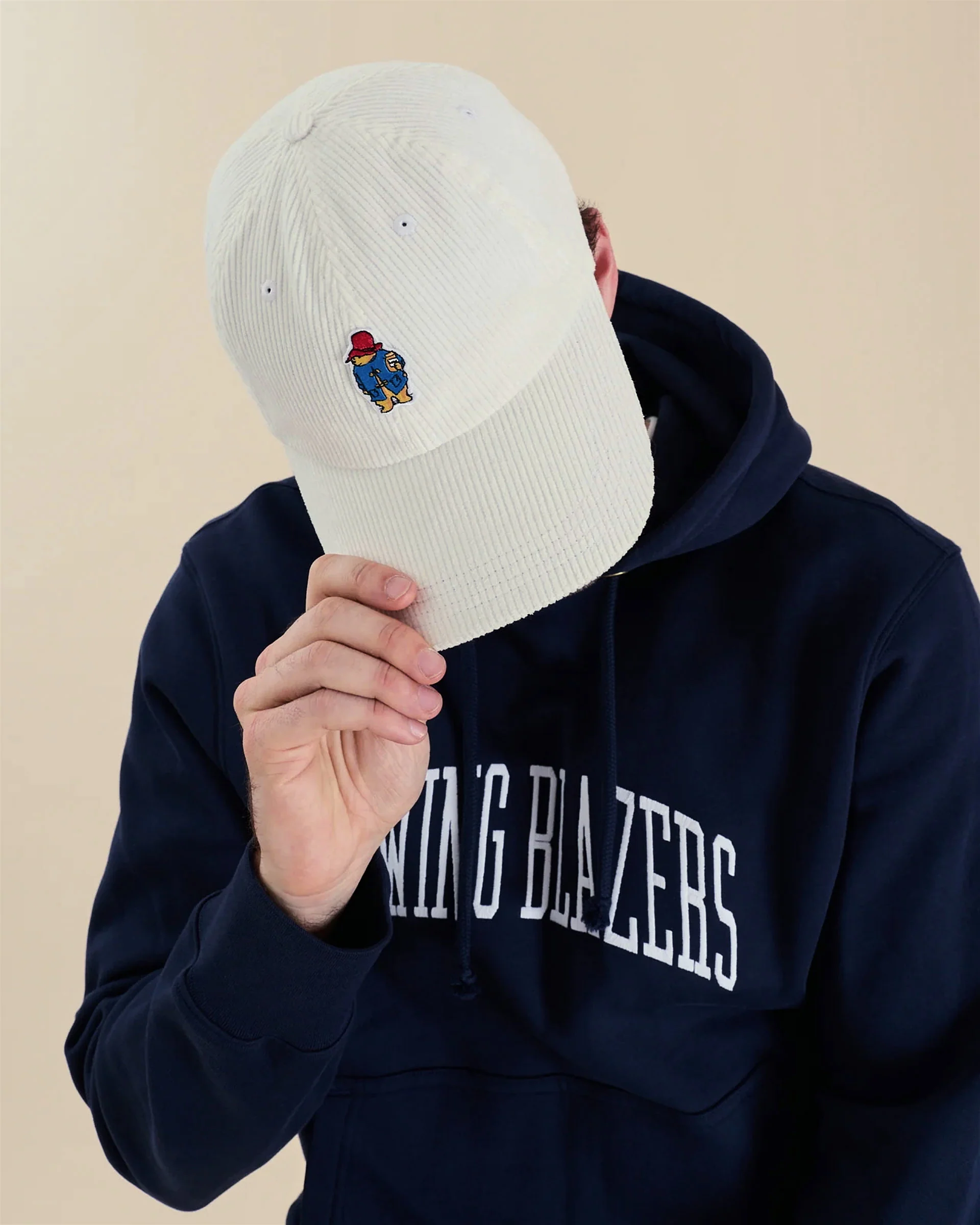 Paddington Corduroy Baseball Cap White - Image 2