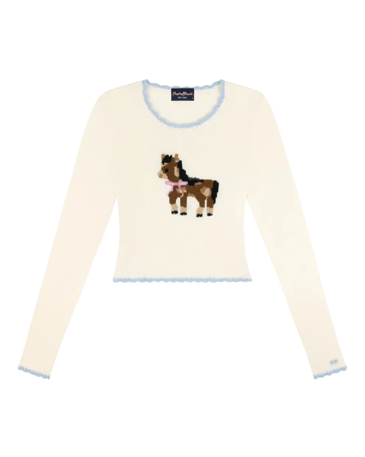 Cashmere Show Pony Sweater Cream - Image 7