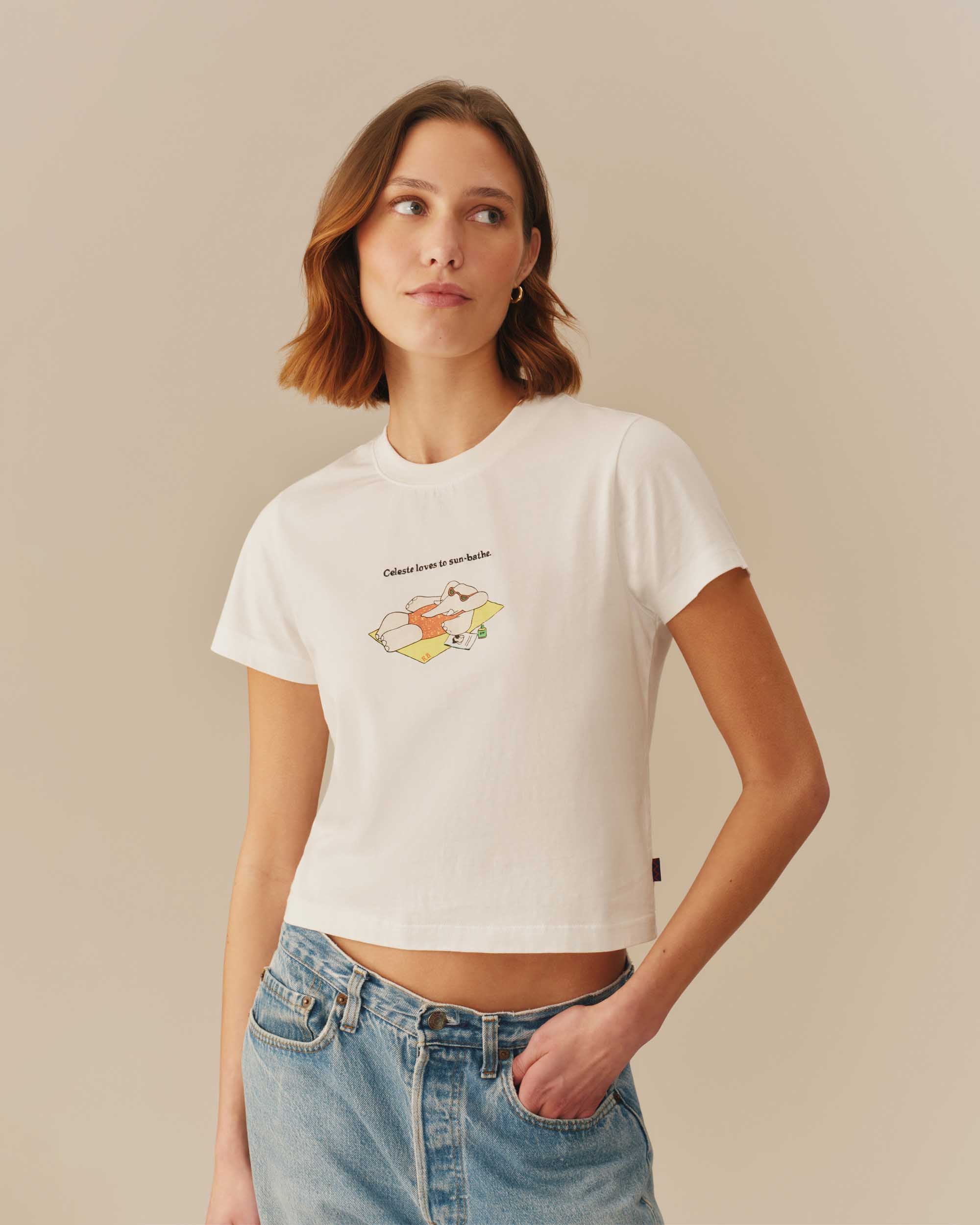 Women's Celeste T-Shirt White - Image 3