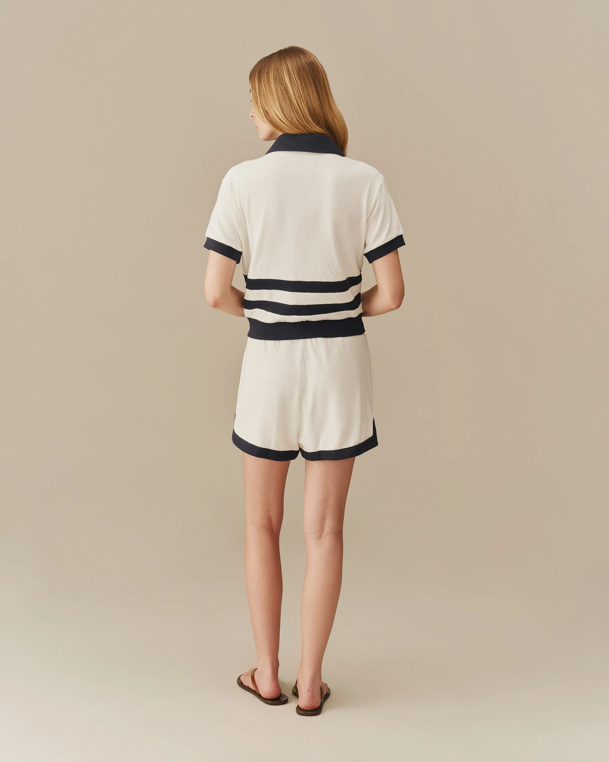Women's Collegiate Arch Terry Short White - Image 5