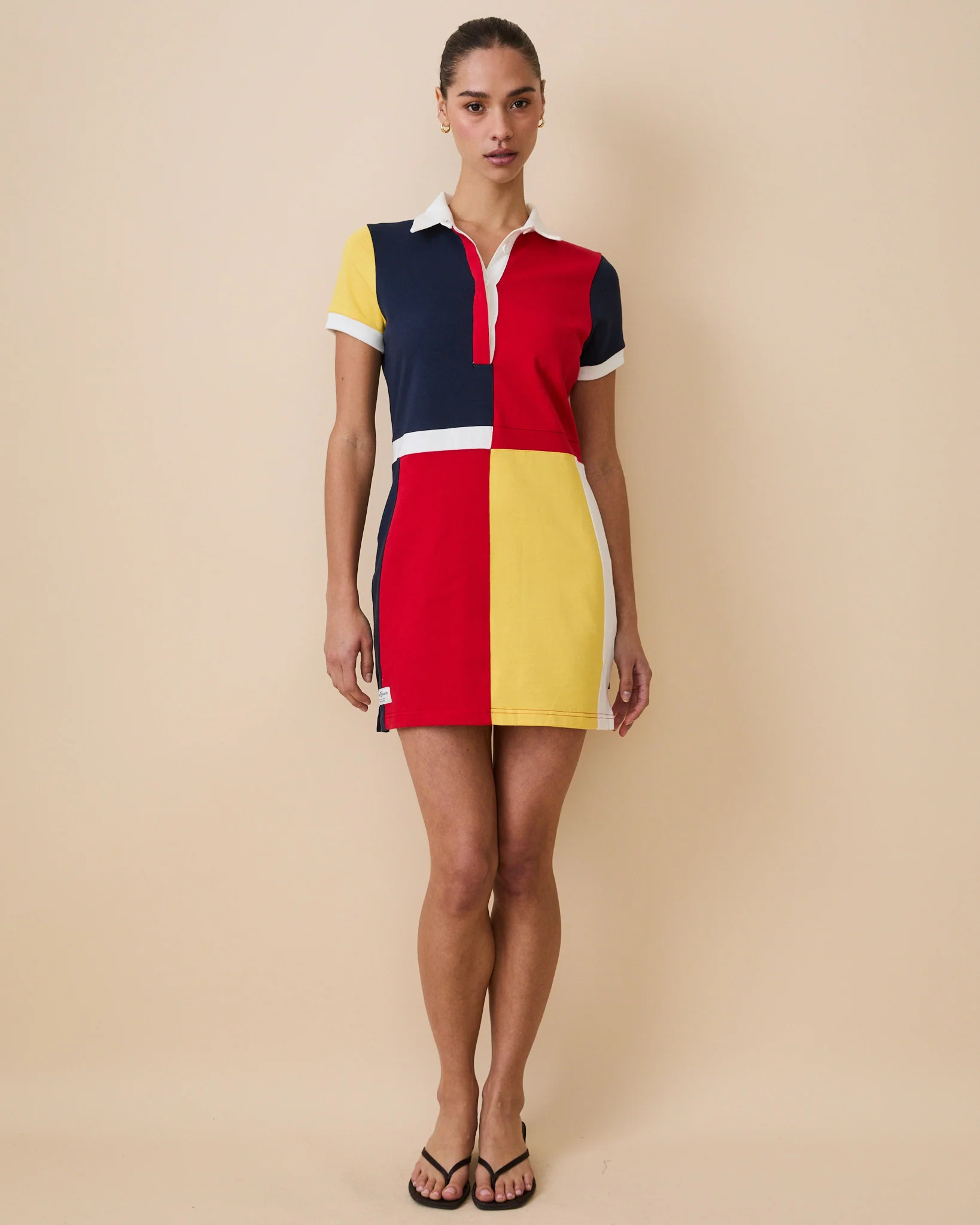 Women's Color Block Rugby Dress Primary Colorblock - Image 5