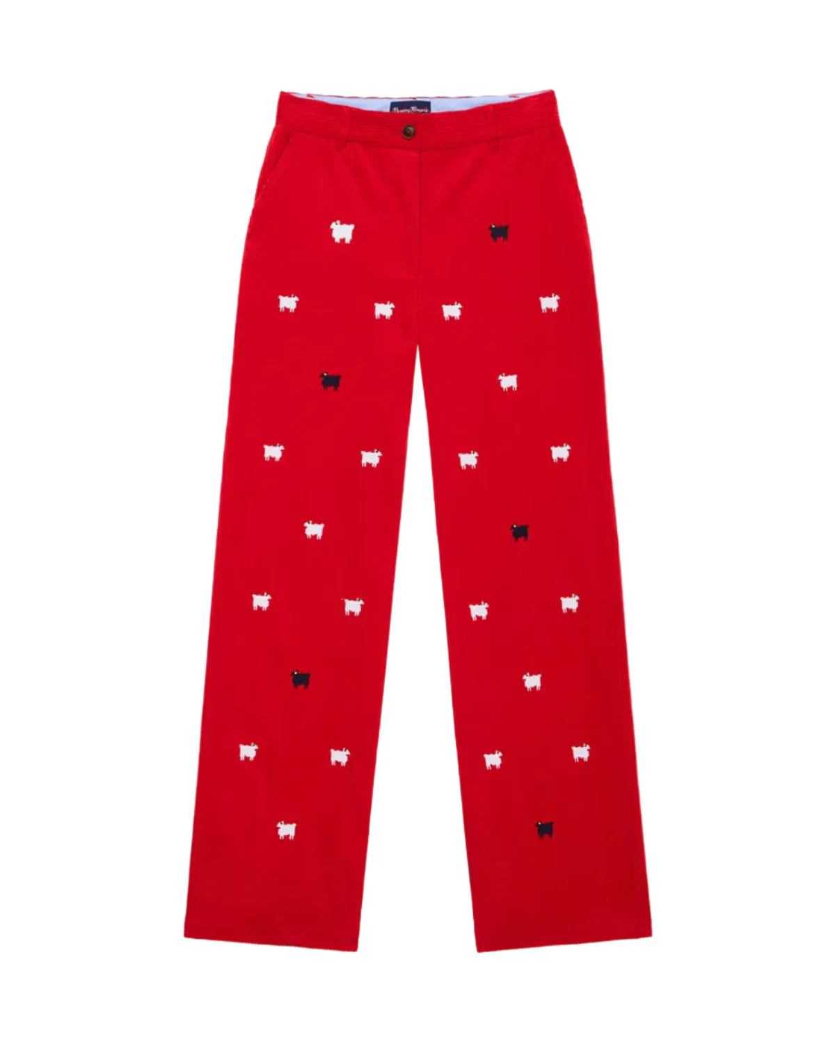 Women's Corduroy Sheep Critter Pant Diana Red