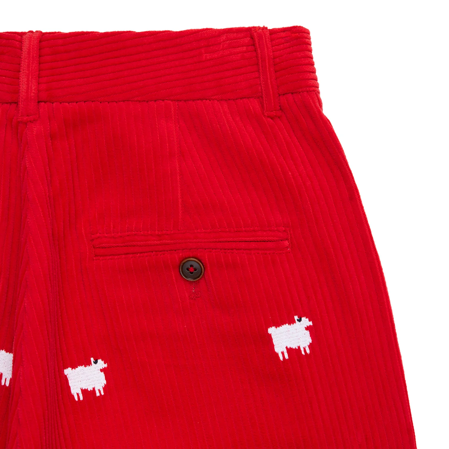 Women's Corduroy Sheep Critter Pant Diana Red - Image 4