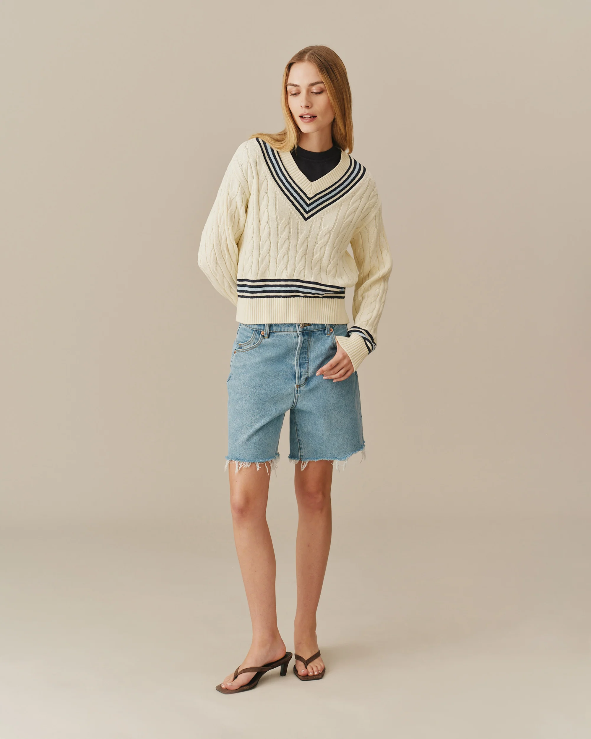 Cotton Cricket Sweater Cream - Image 2