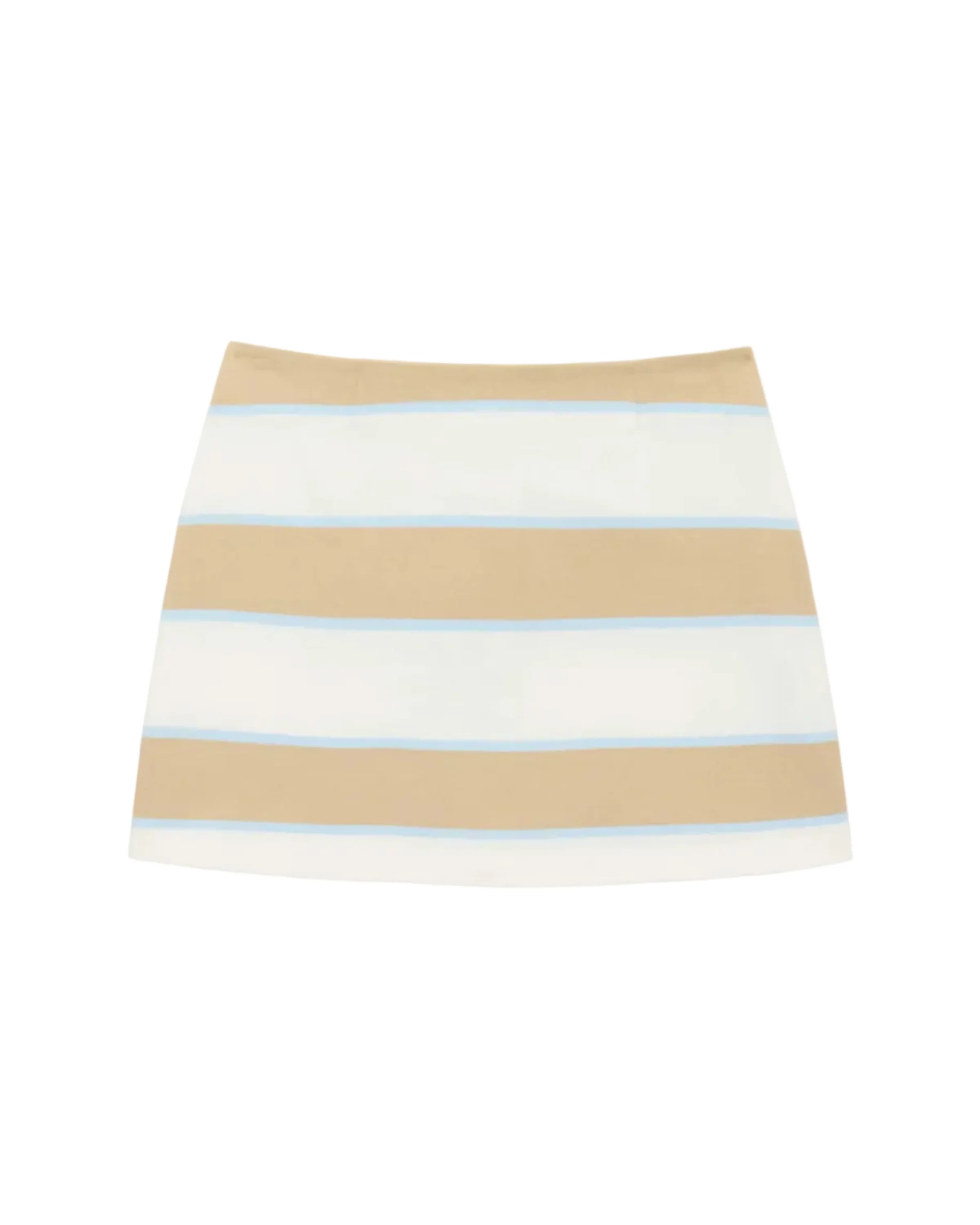 Women's Cotton Khaki Stripe Rugby Skirt Khaki Rugby Stripe
