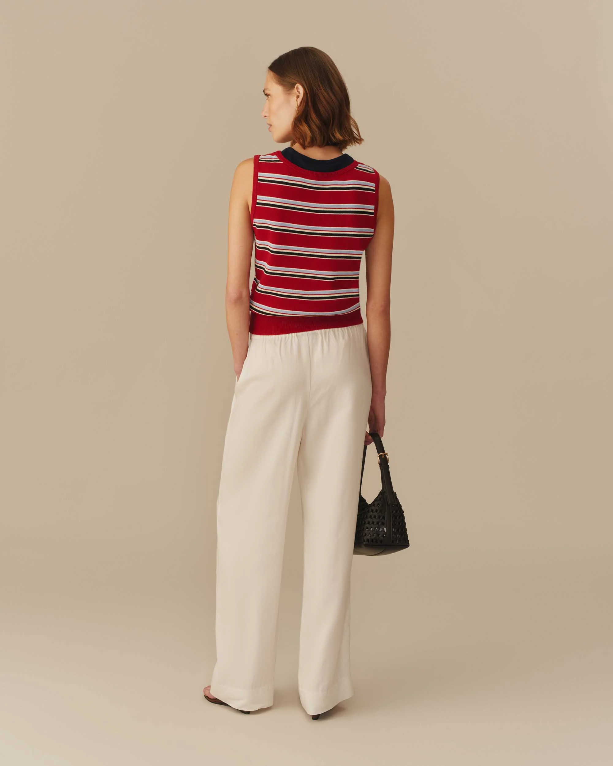 Women's Cotton Layered & Striped Knit Tank Multi-Color - Image 5