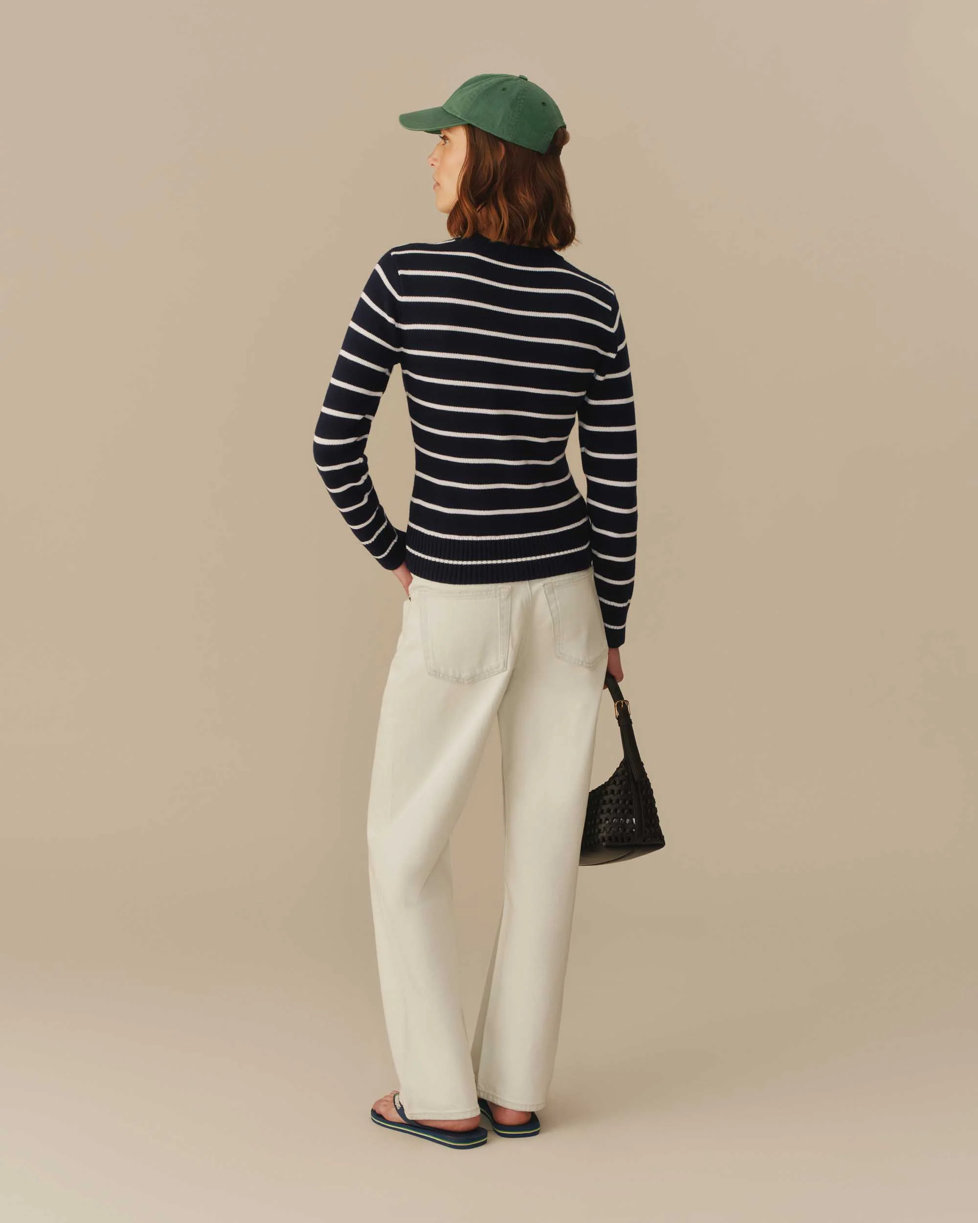 Cotton Lobster & Martini Striped Sweater Navy - Image 4
