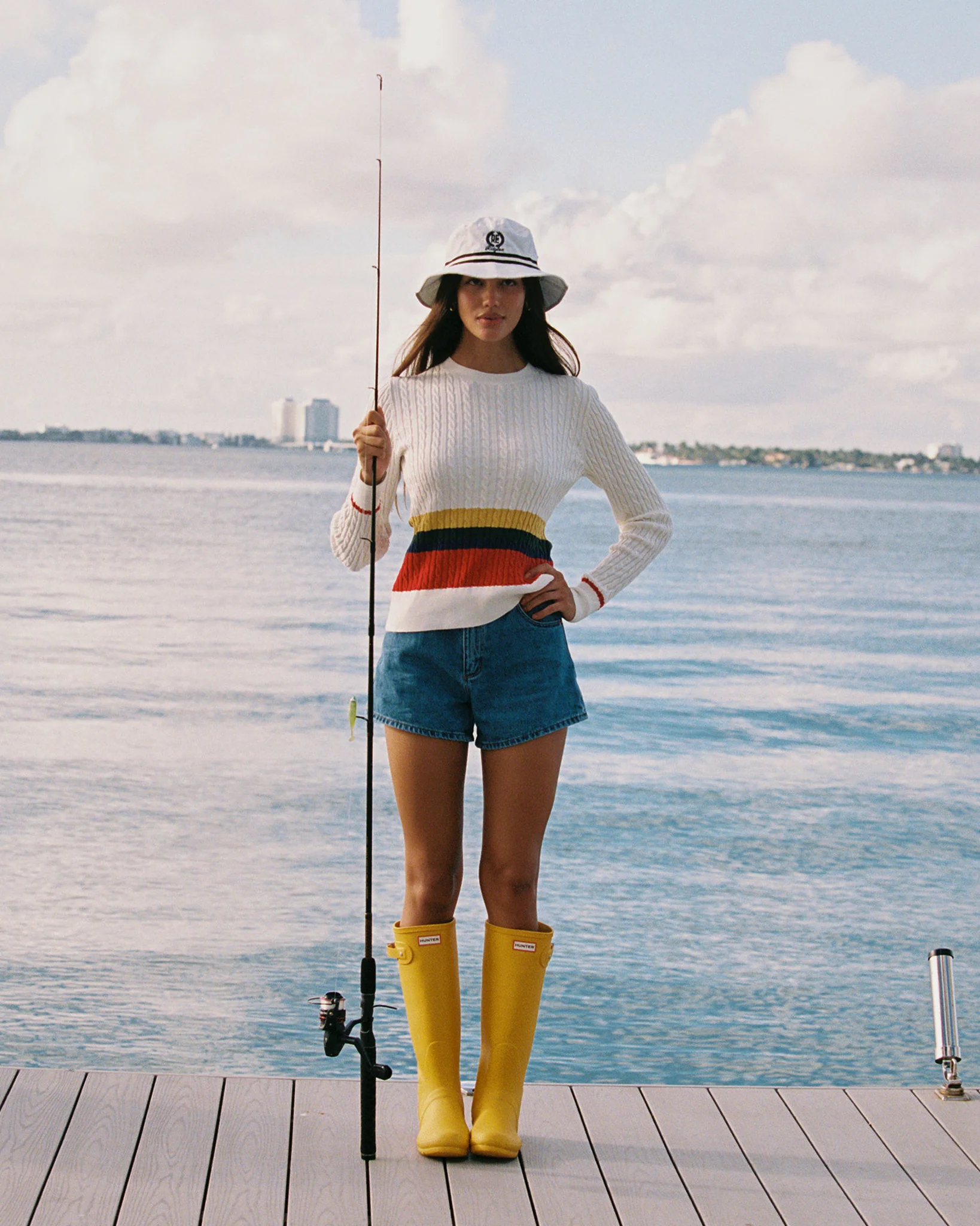 Cotton Primary Stripe Cable Knit Sweater Multi-Color - Image 4