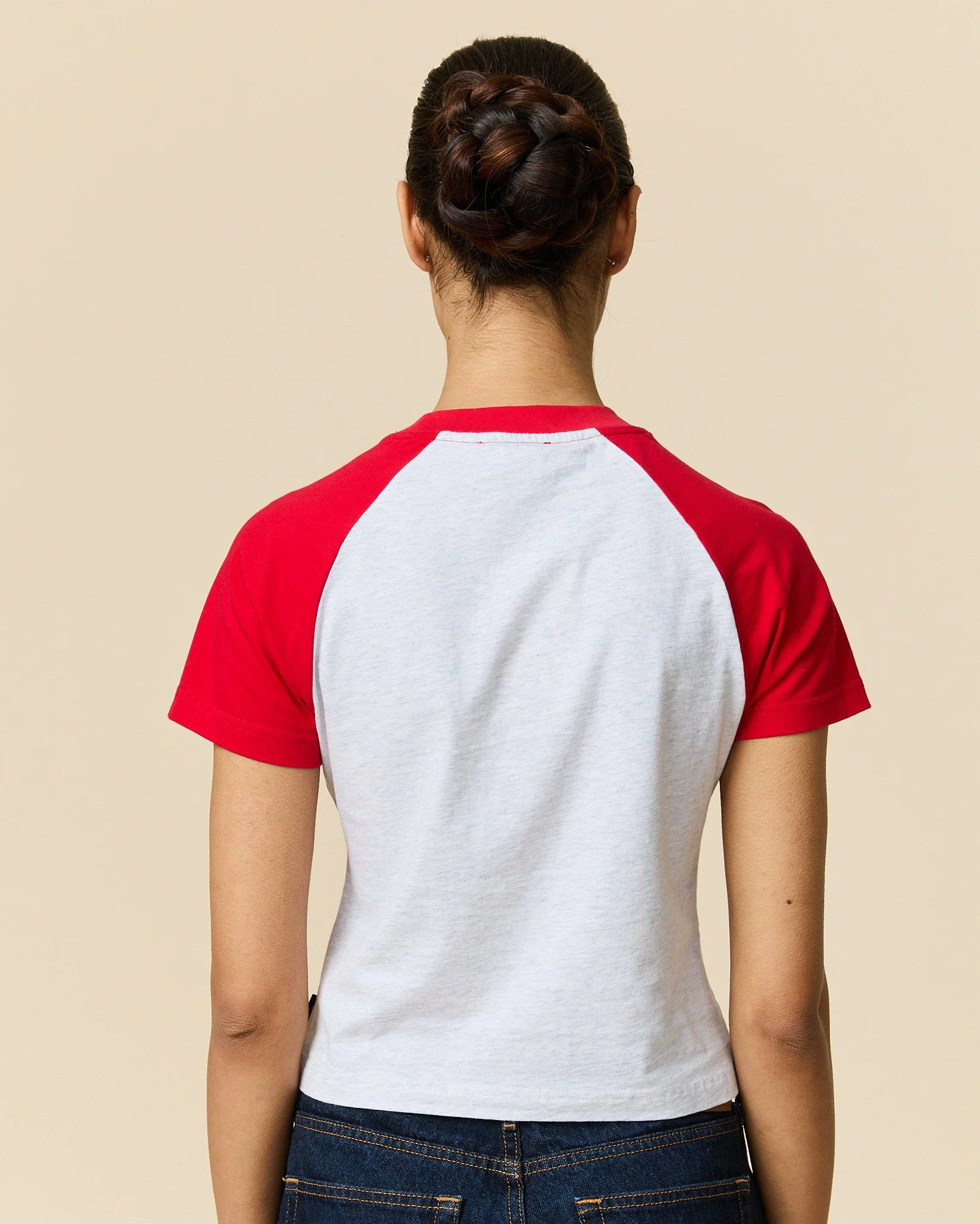 Women's Cotton Raglan Horse Tee Heather Gray - Image 4