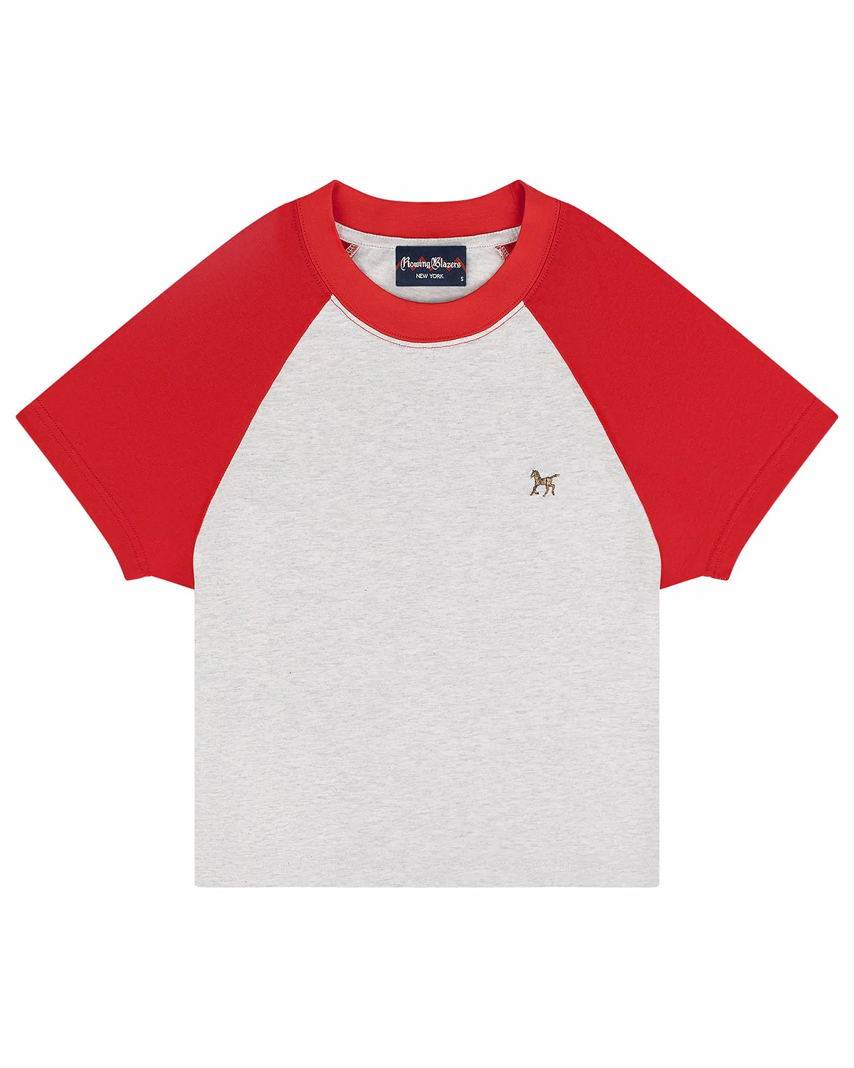 Women's Cotton Raglan Horse Tee Heather Gray - Image 5