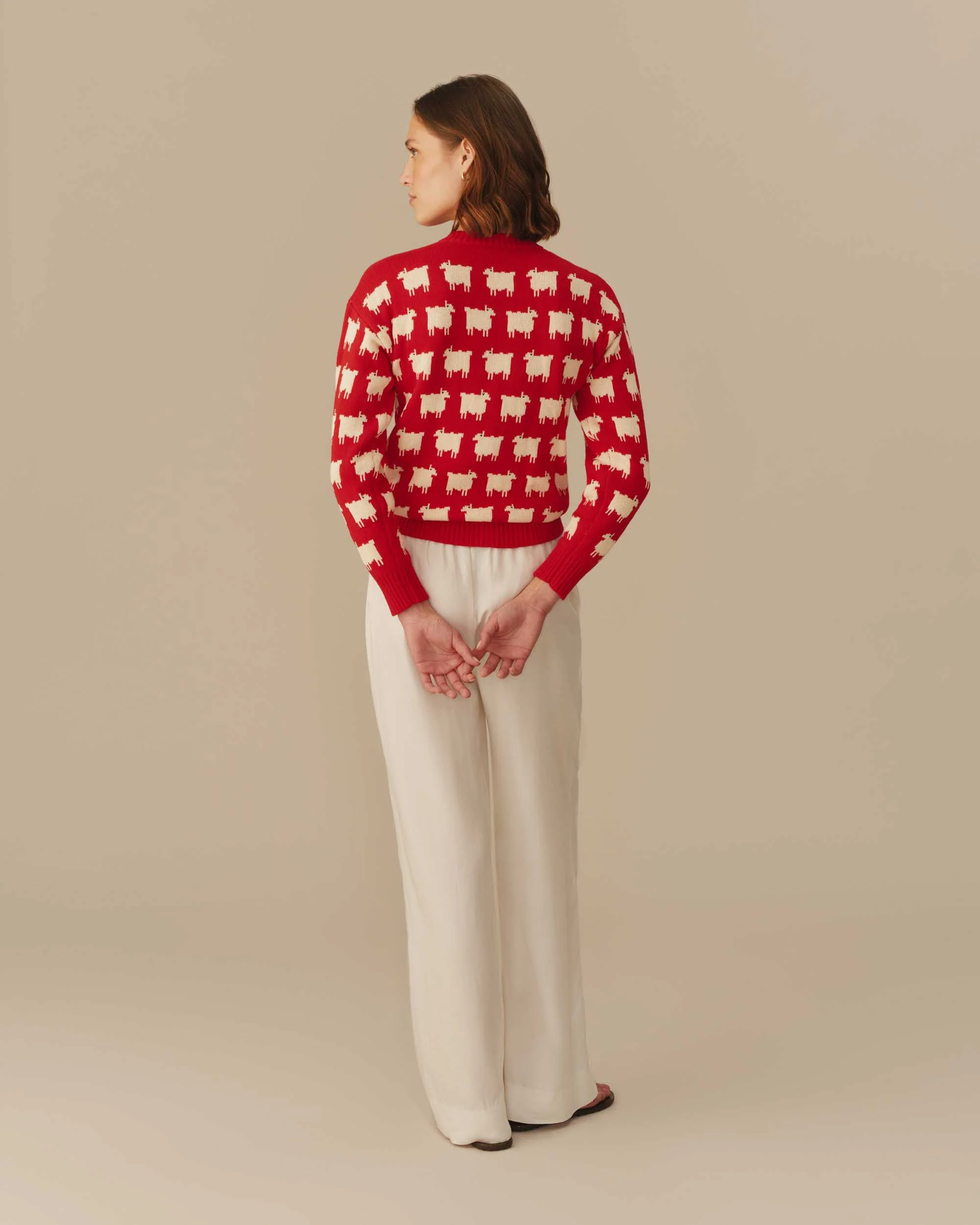 Warm & Wonderful Fitted "Diana Edition" Cotton Sheep Sweater - Image 6