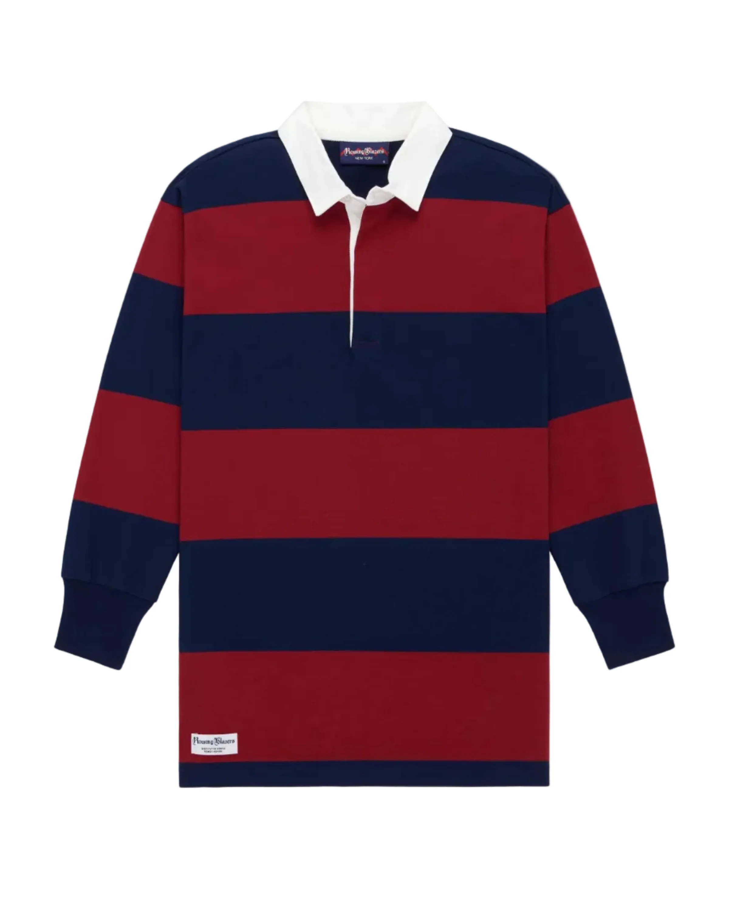 Women's Cotton Stripe Rugby Dress Navy Burgundy