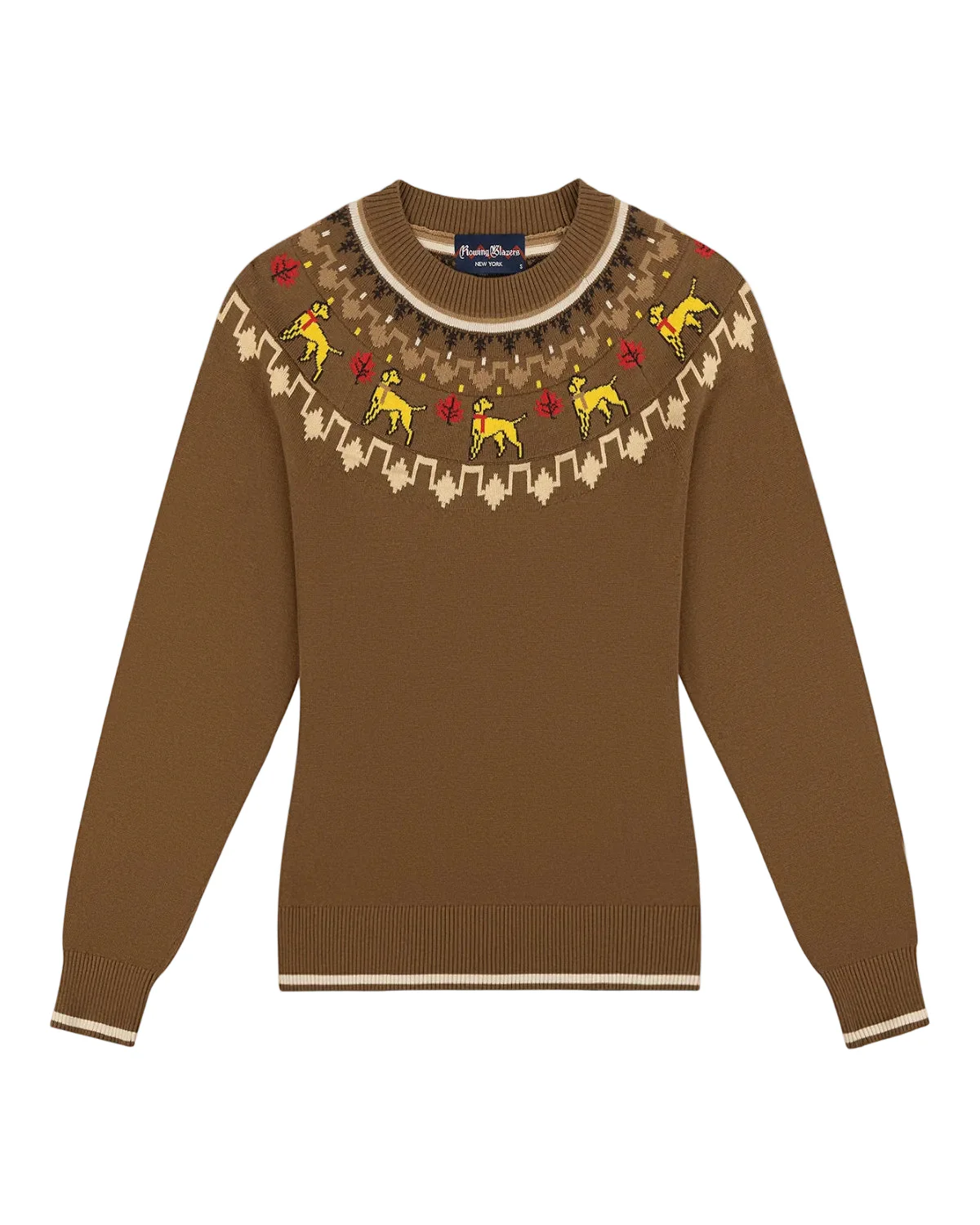 Cotton Thanksgiving Fairisle Sweater Brown