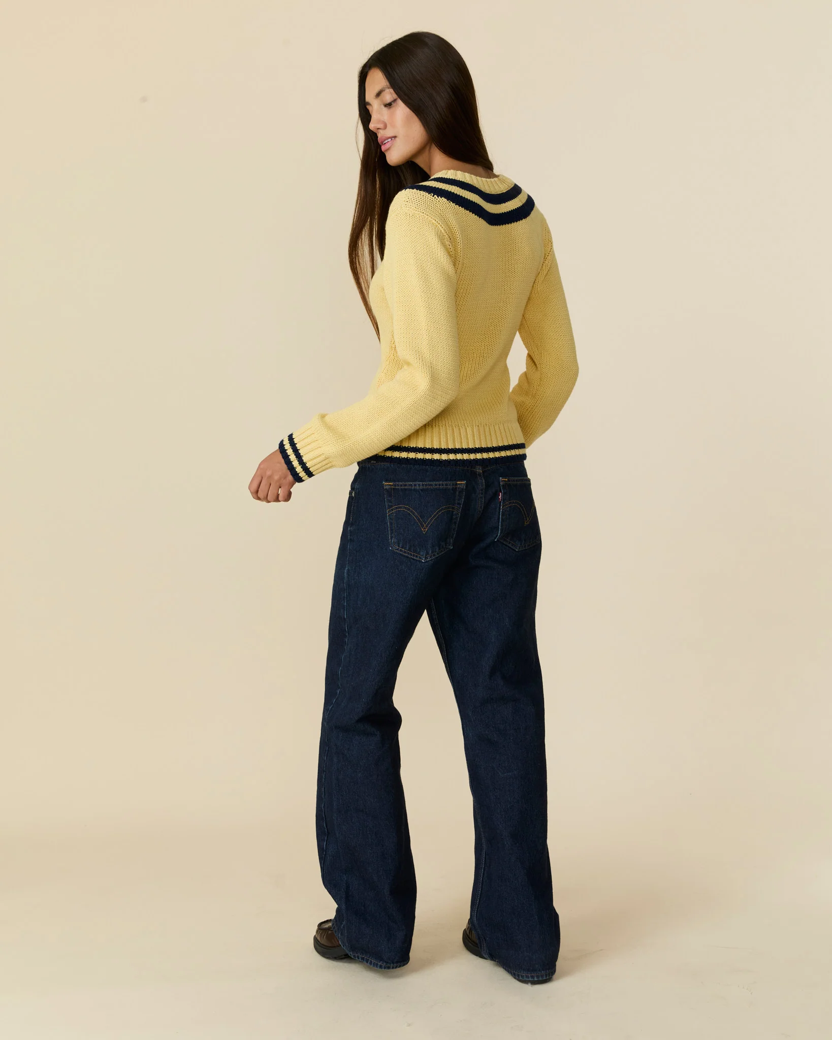 Cotton University V-Neck Sweater - Image 4