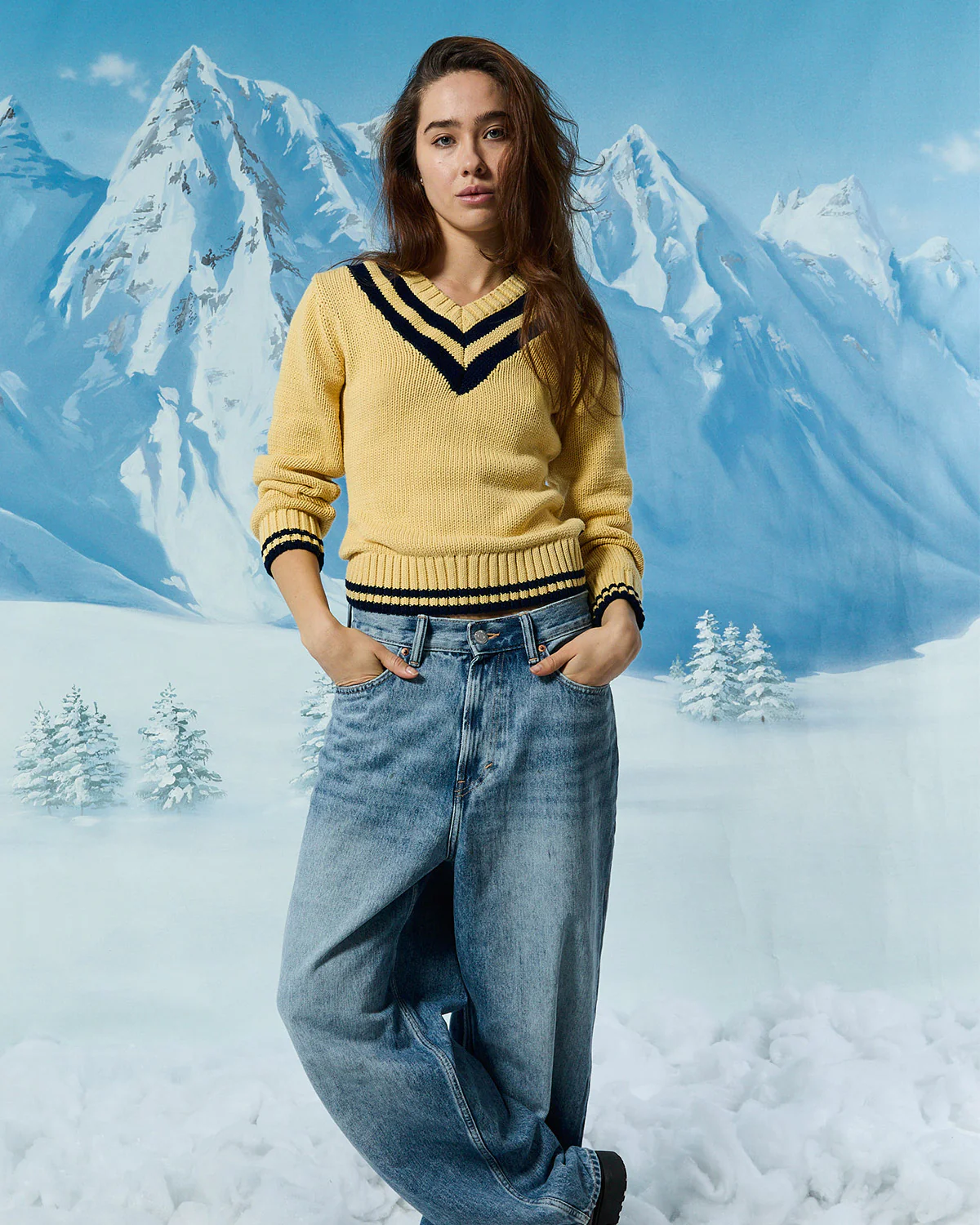 Cotton University V-Neck Sweater - Image 6