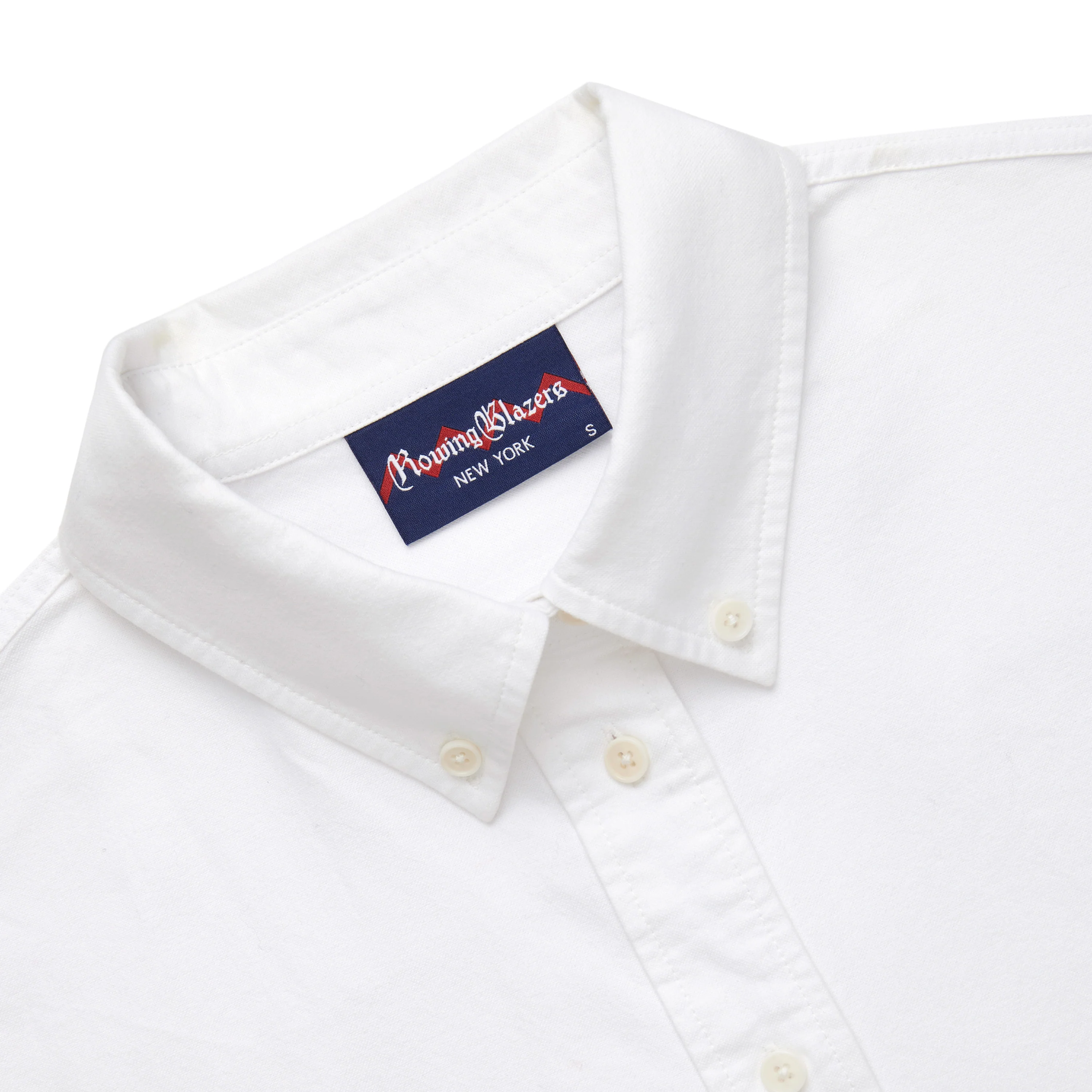 Women's Cropped Oxford Shirt White - Image 2