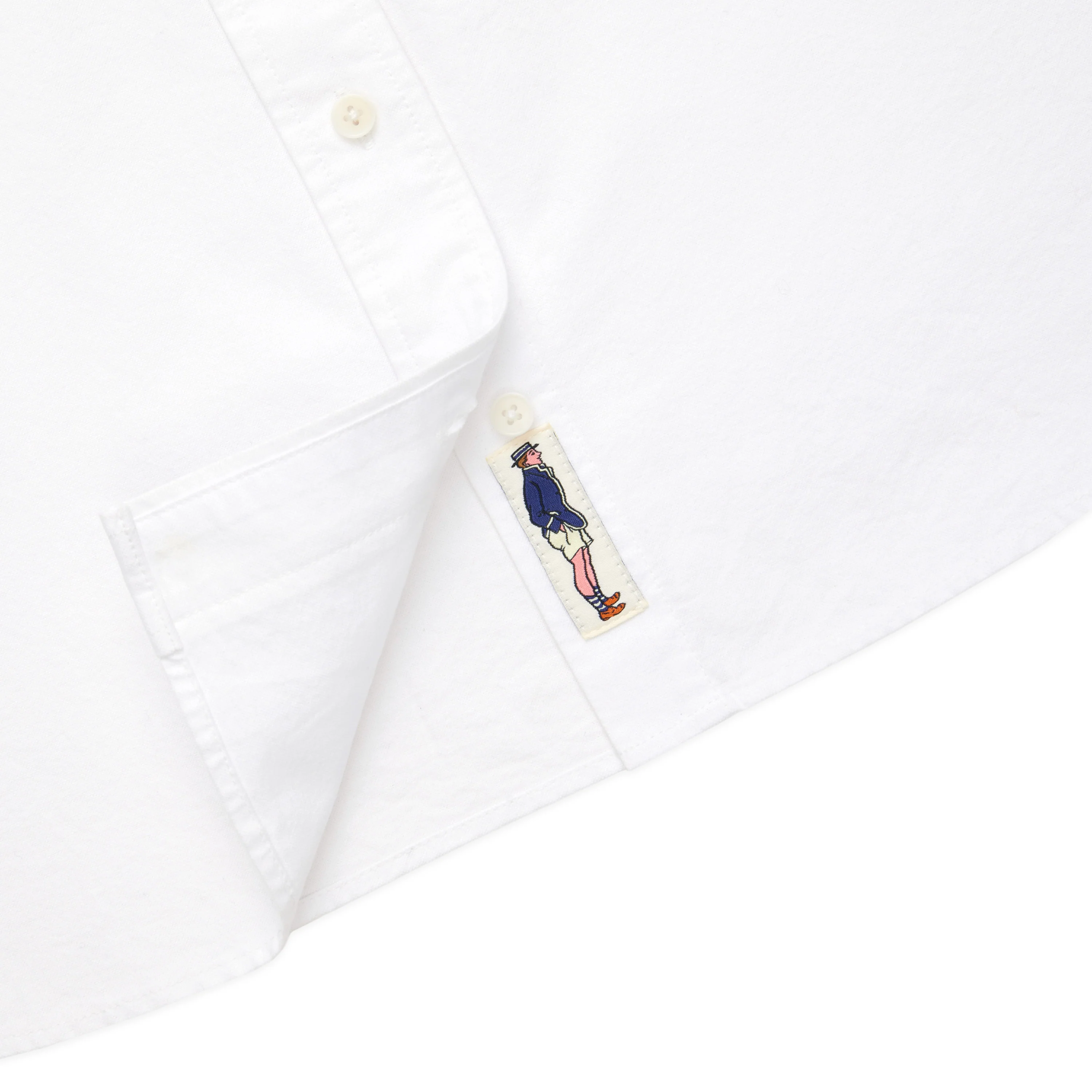 Women's Cropped Oxford Shirt White - Image 3