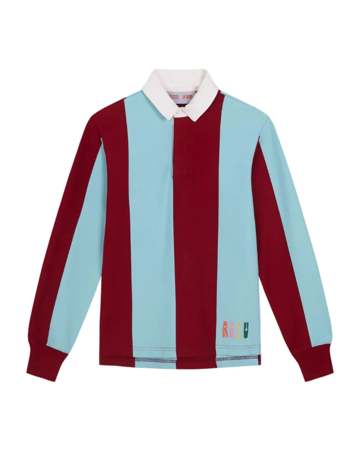 La Veste Striped Rugby Blue and Burgundy