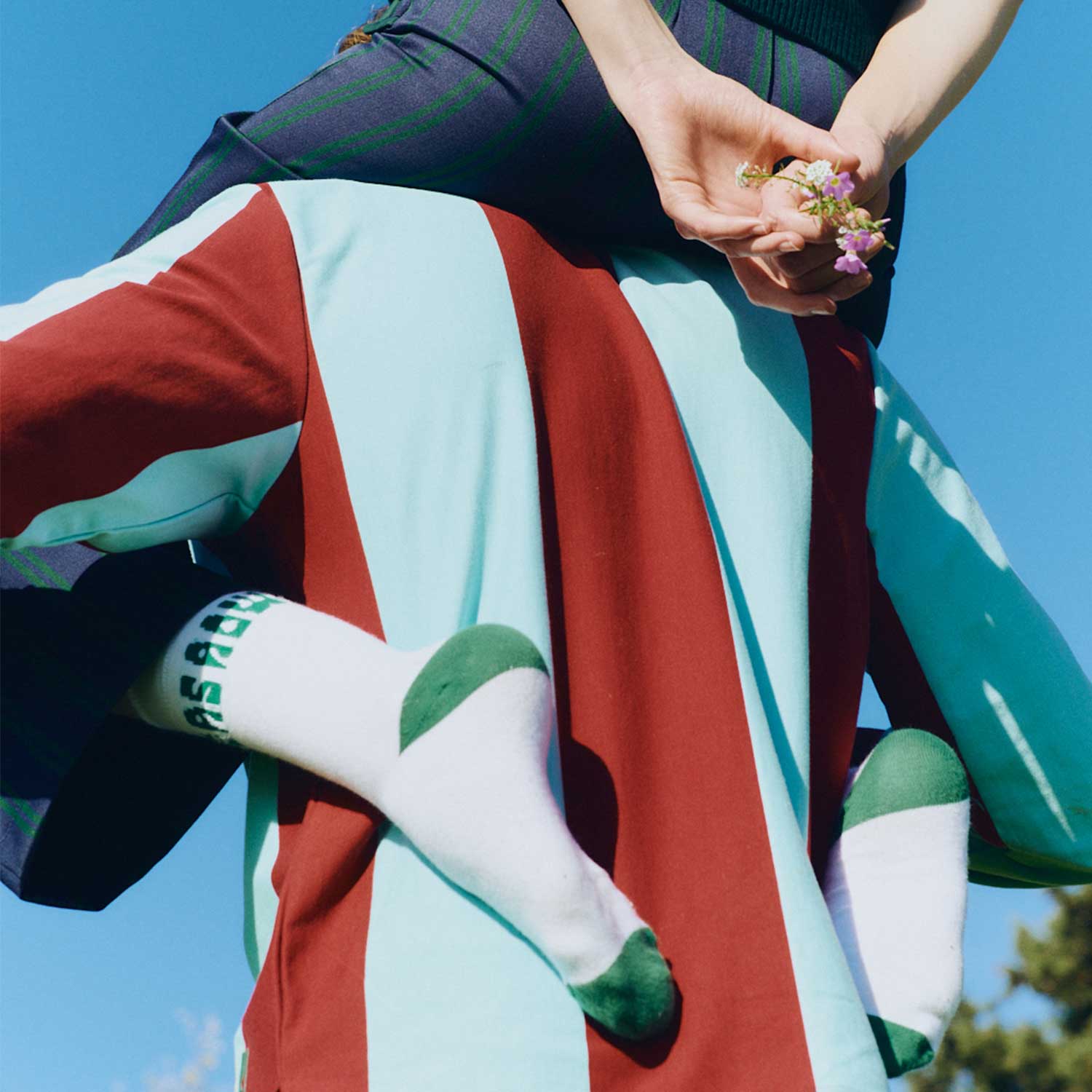 La Veste Striped Rugby Blue and Burgundy - Image 5