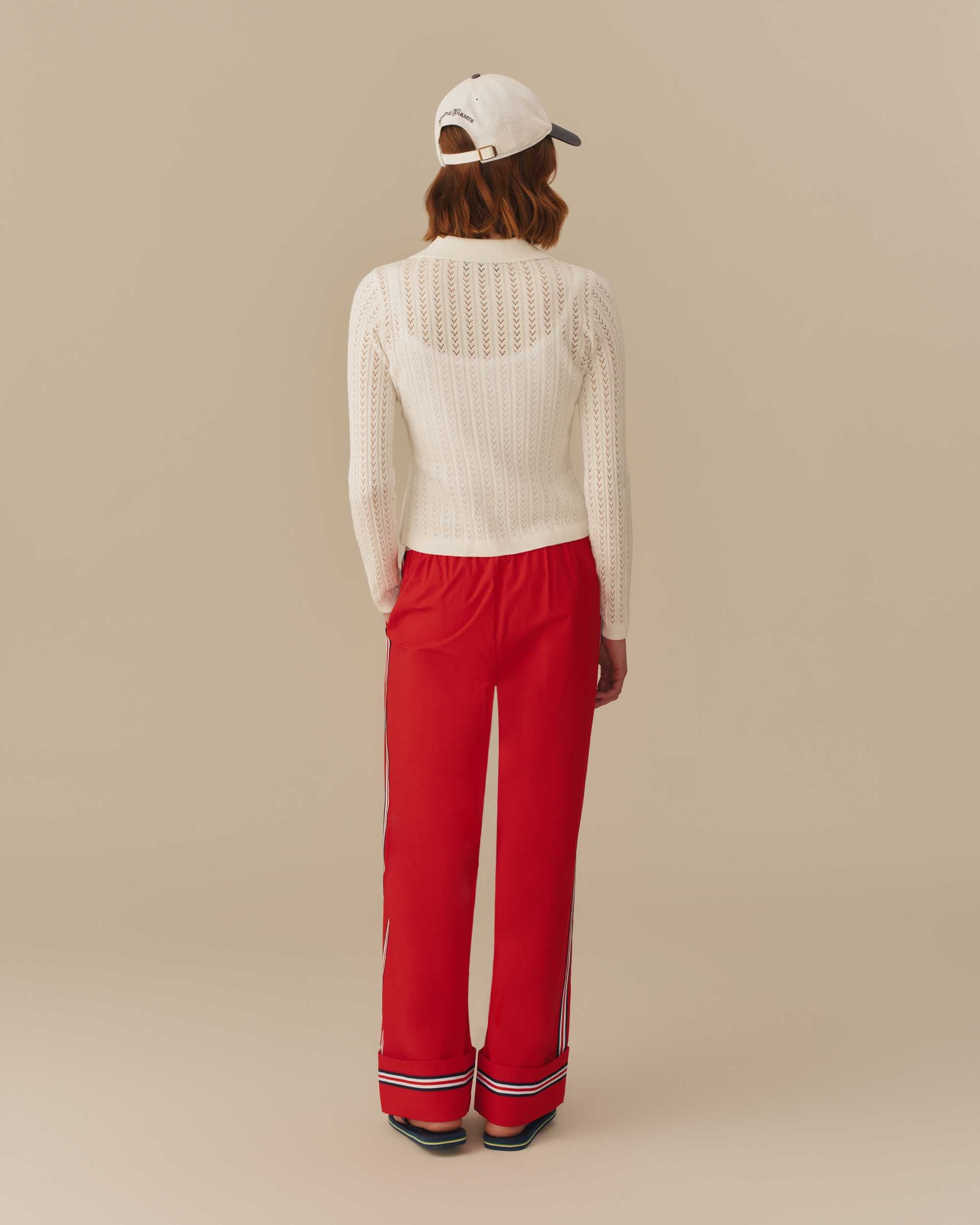 Lightweight Pointelle Cardigan White - Image 6