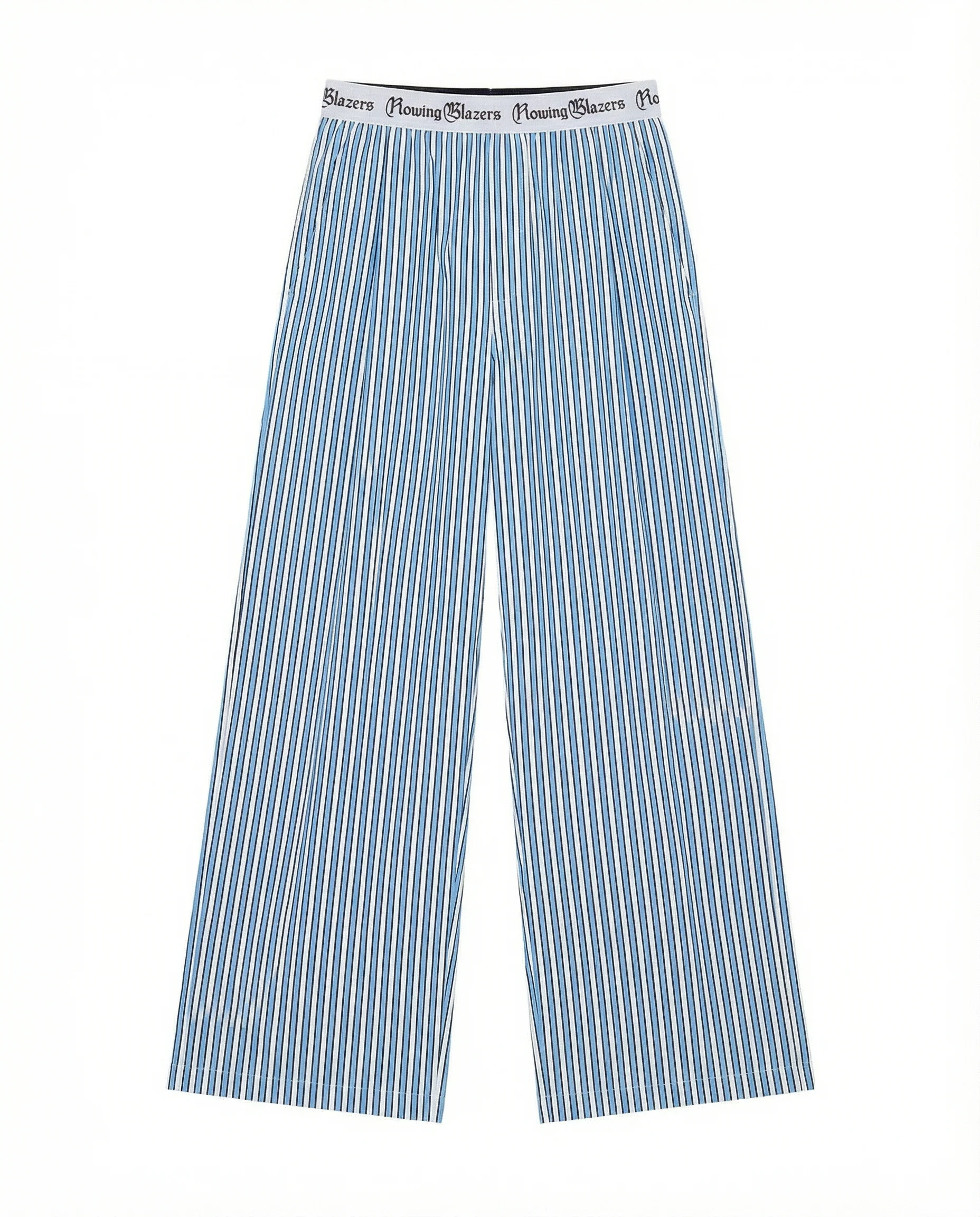 Women's Poplin Pant Blue and White Stripe - Image 7