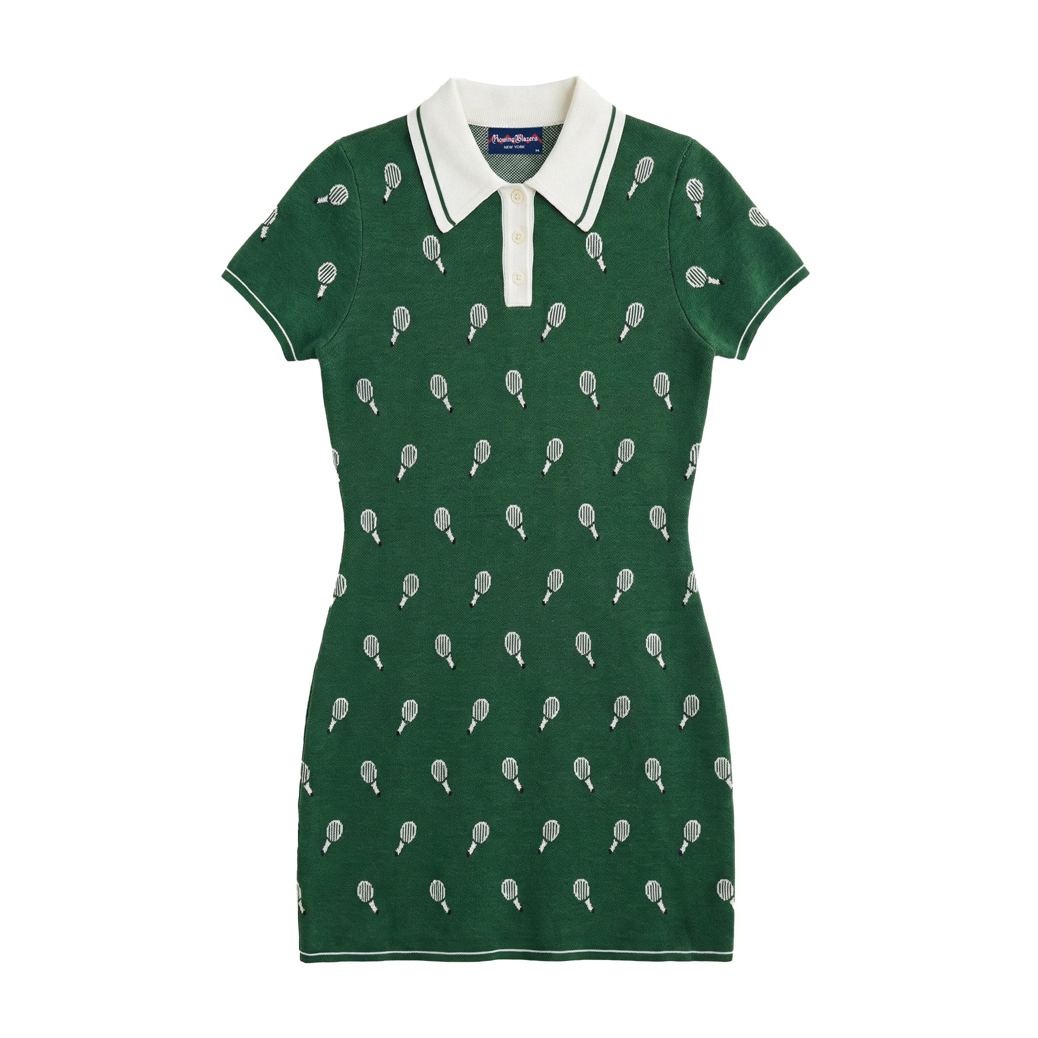 Women's Sweater Polo Dress Green - Image 7