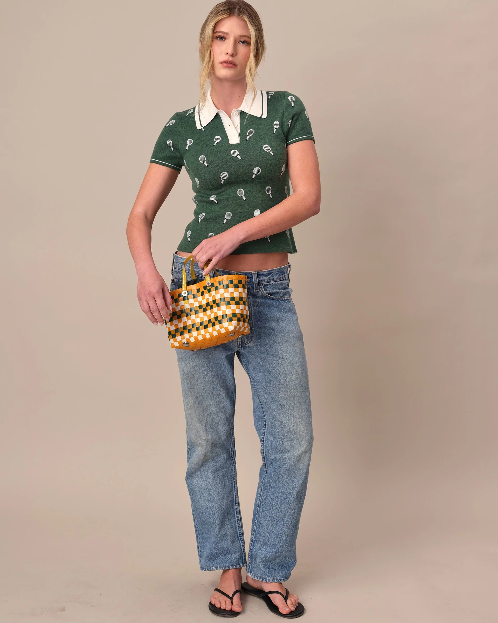 Women's Sweater Polo Green - Image 3